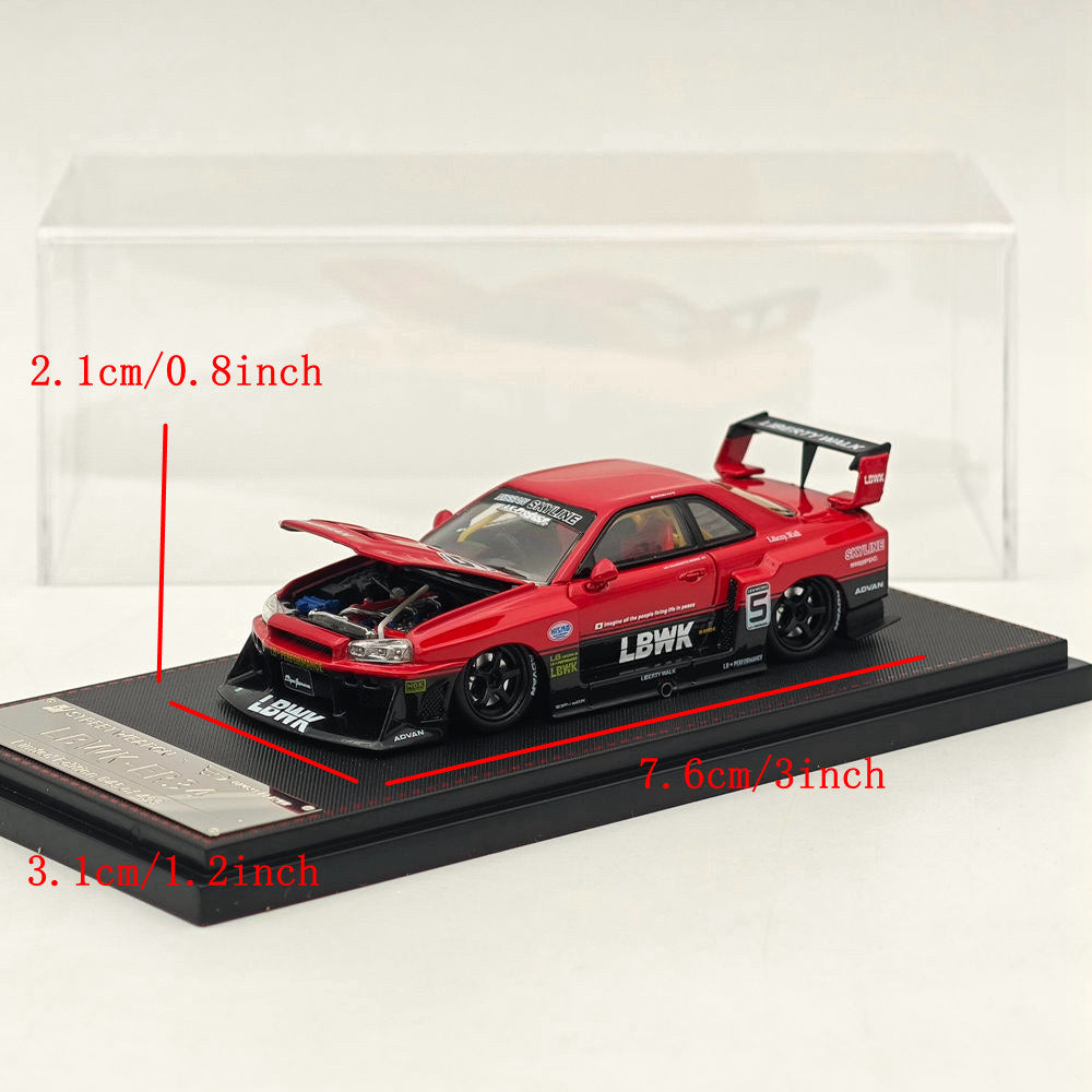 1/64 Scale LBWK Nissan GT-R ER34 Chameleon Limited Edition Diecast Model Car - Perfect for Collectors, Display, and Racing Enthusiasts