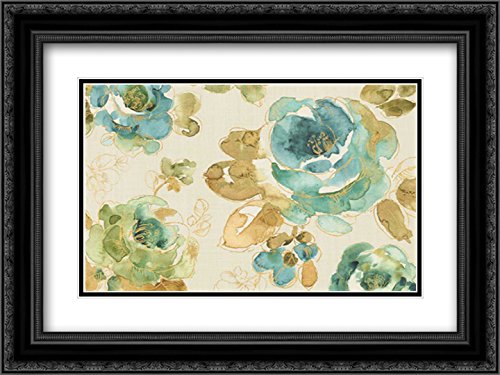 Lisa Audit 18x15 Black Ornate Framed Museum Art Print - My Greenhouse Roses I Linen - Premium Wall Decor for Living Room, Bedroom & Office