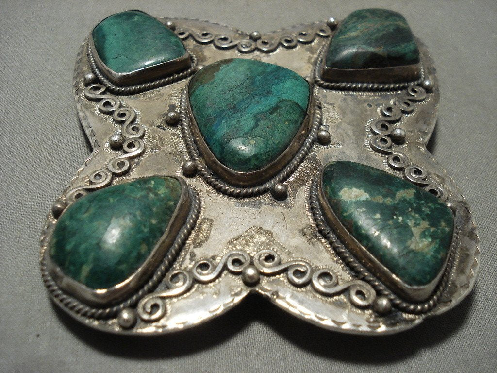 Vintage Navajo Malachite Native American Jewelry - 202g Large Silver Buckle, Old Southwest Style Belt Accessory for Western Fashion & Boho Outfits