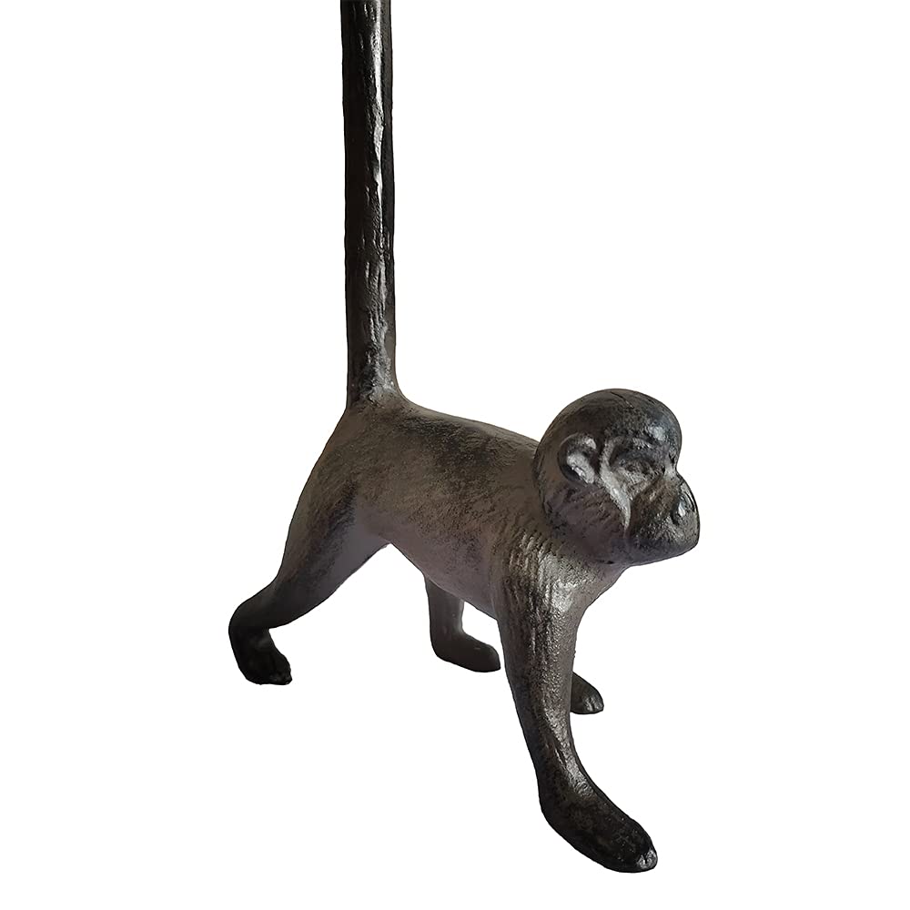 WINTENT Cast Iron Monkey Paper Towel Holder Stand - Rustic Kitchen Decor for Countertop, Bathroom, or Office | Durable & Stylish Organizer