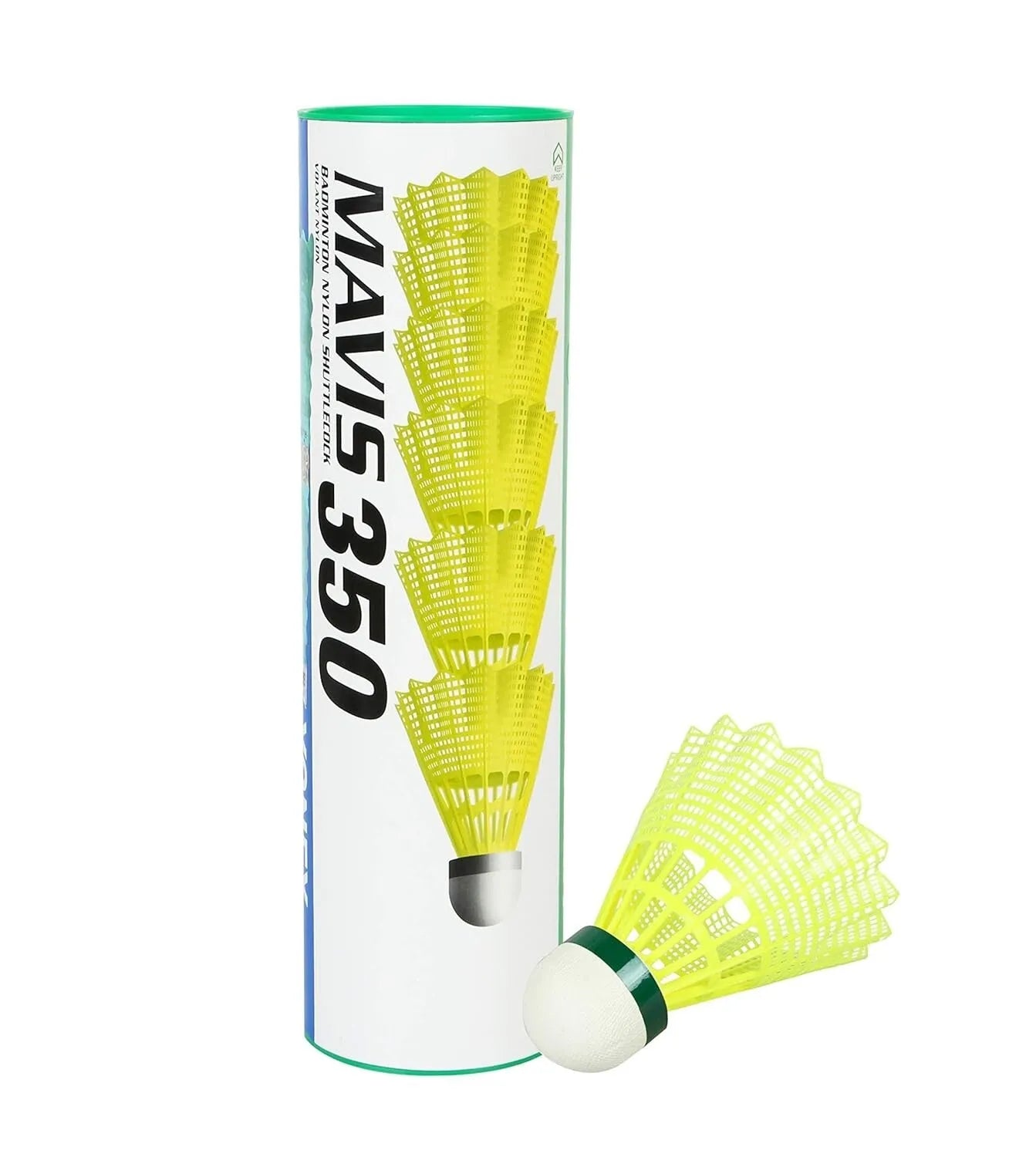 Yonex Mavis 350 Nylon Badminton Shuttlecocks - 10 Tubes Bulk Pack for Training & Recreational Play | Durable & Consistent Flight Performance