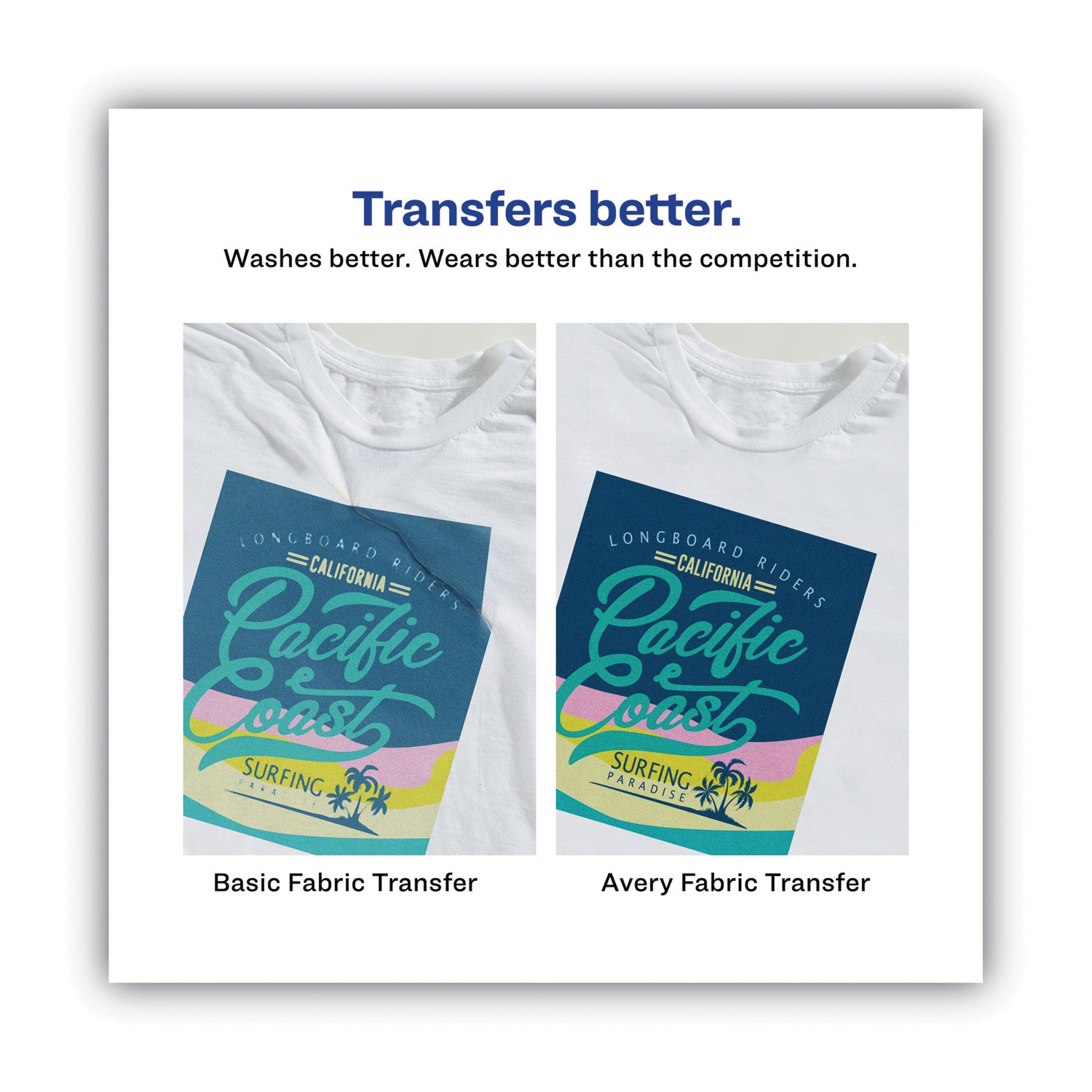 Avery® Fabric Transfers for T-Shirts, 8.5