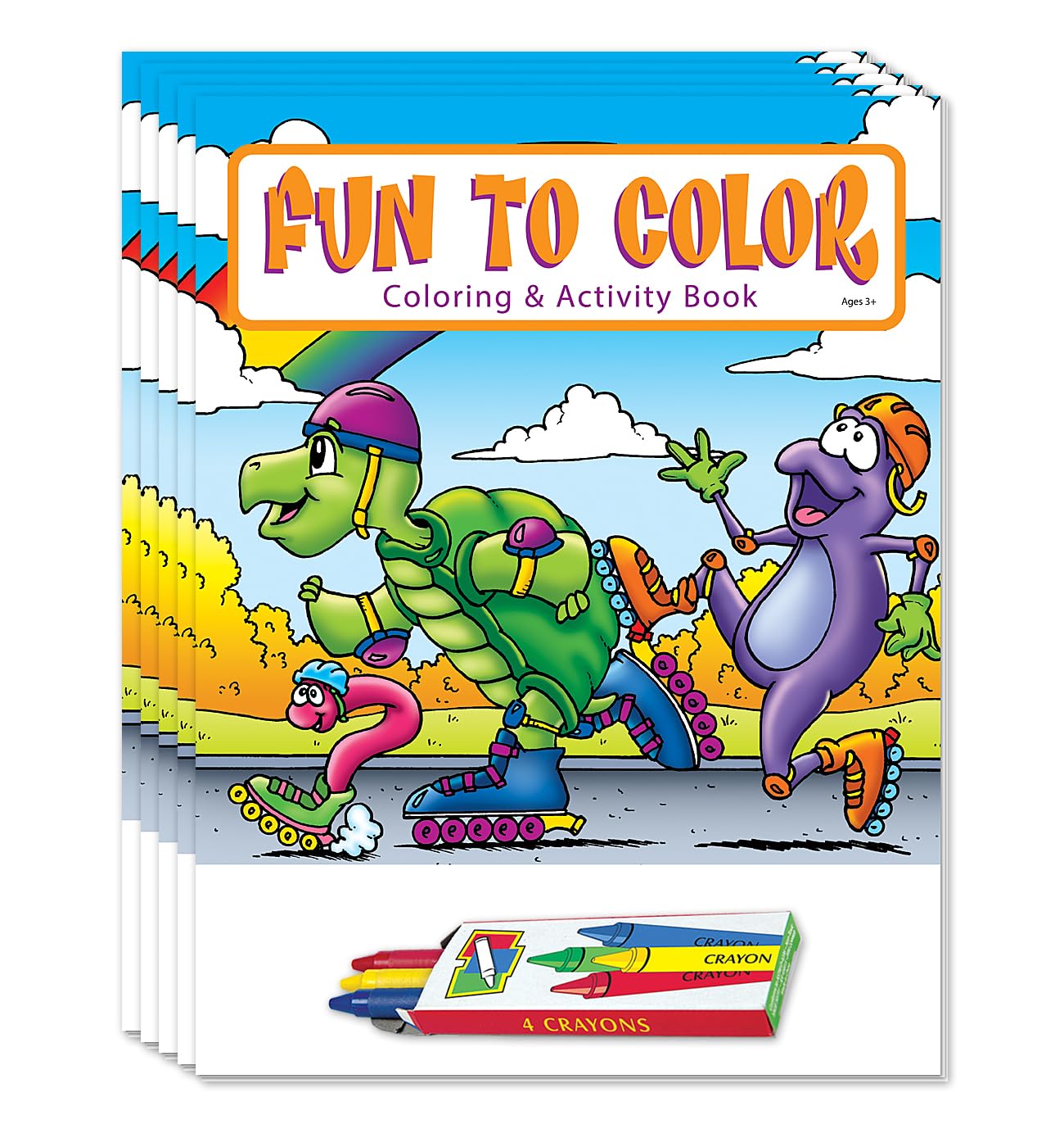 ZOCO Bulk Coloring Books for Kids - 25 Pack with Crayons | Fun Party Favors, Goodie Bag Stuffers | Educational Games & Activities for Children | Perfect for Birthday Parties, Classroom Rewards & Travel Entertainment
