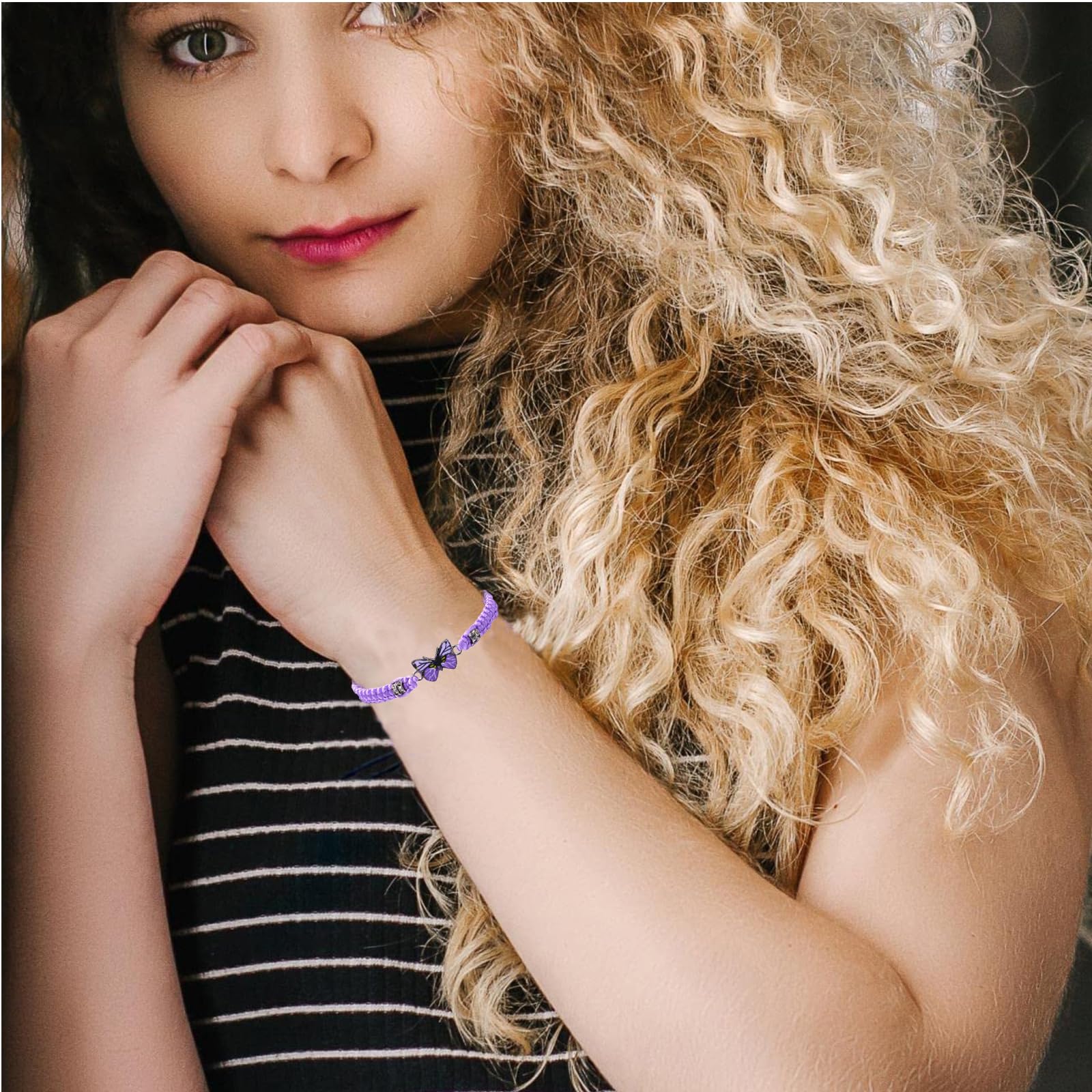Always Believe in Yourself Adjustable Butterfly Charm Bracelet - Cute String Bracelet for Women, Trendy Butterfly Jewelry Gift for Birthday, Friendship Day & Everyday Wear