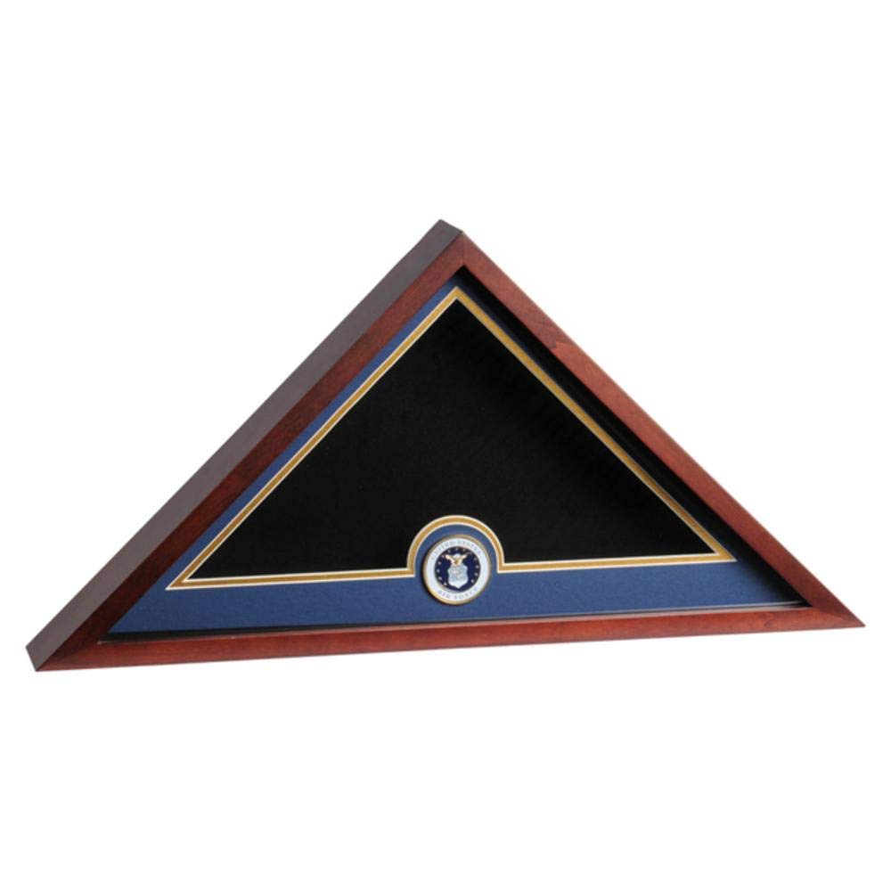 Air Force Medallion Flag Display Case - Premium Military Shadow Box for Medals & Awards - Perfect for Home, Office, or Gift Presentation