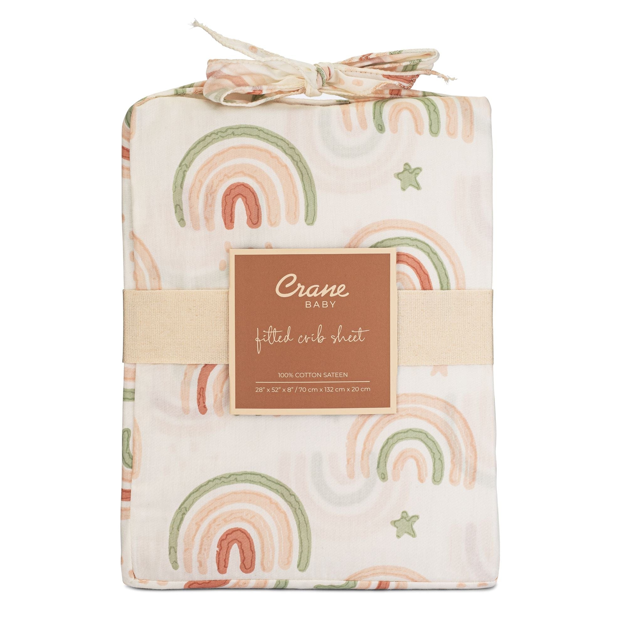 Organic Cotton Crane Baby Parker Fitted Crib Sheet - Soft Hypoallergenic Nursery Bedding for Boys & Girls - Perfect for Nursery, Daycare & Travel Cribs