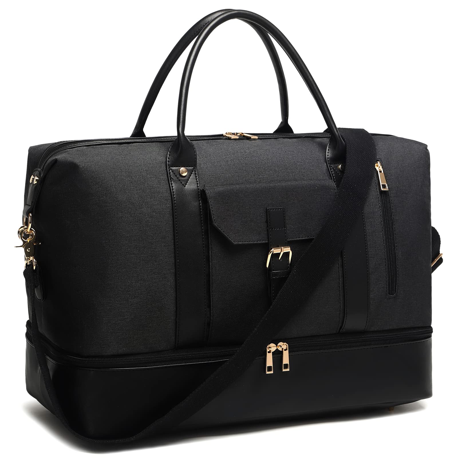 Stylish Weekender Bags for Women & Men - Large Travel Duffle Bag with Easy Packing Organization - Perfect for Business Trips, Gym, Weekend Getaways & Overnight Stays