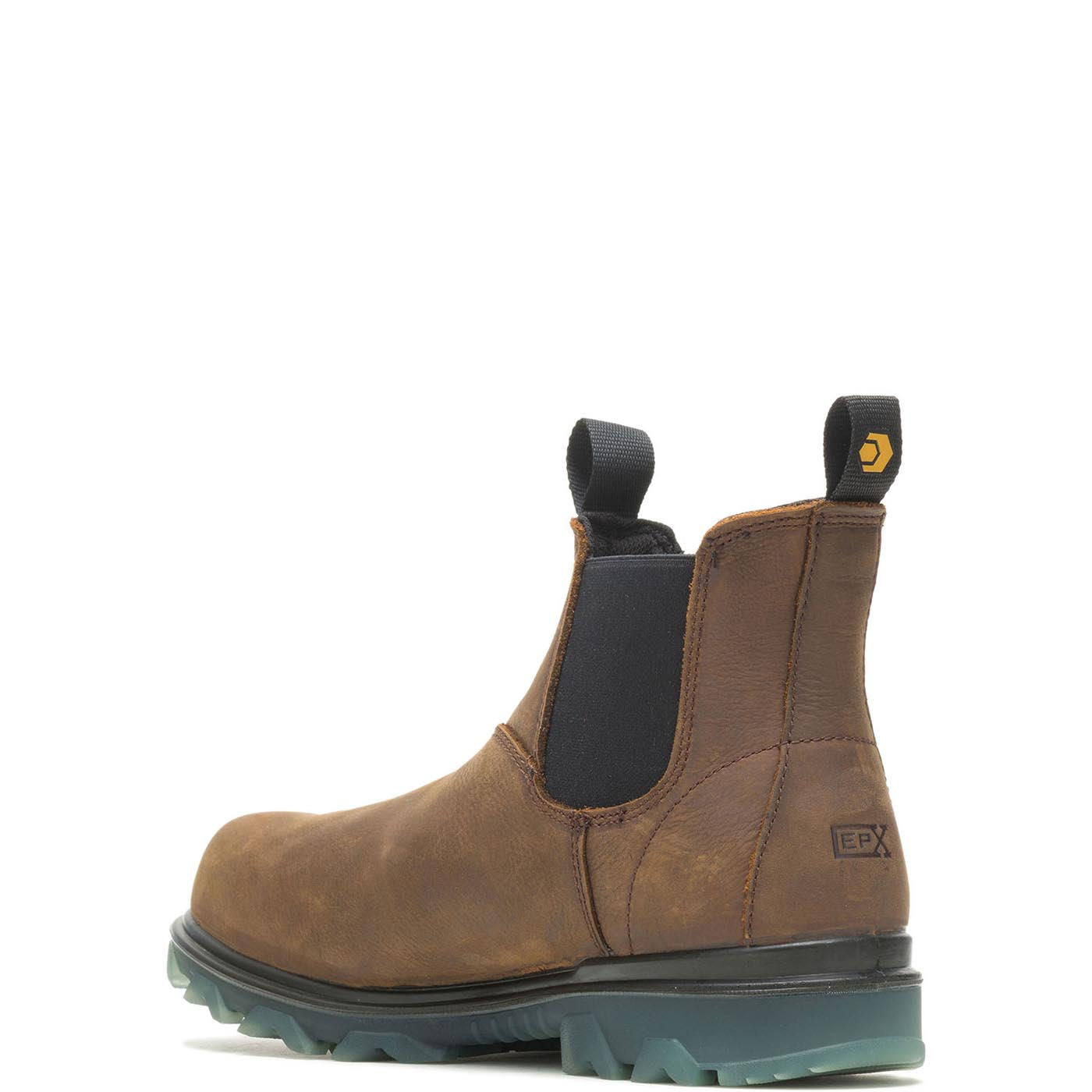 Waterproof CarbonMax I-90 EPX 6 Chelsea Work Boots for Men - Slip Resistant Brown Safety Shoes for Construction & Outdoor Work