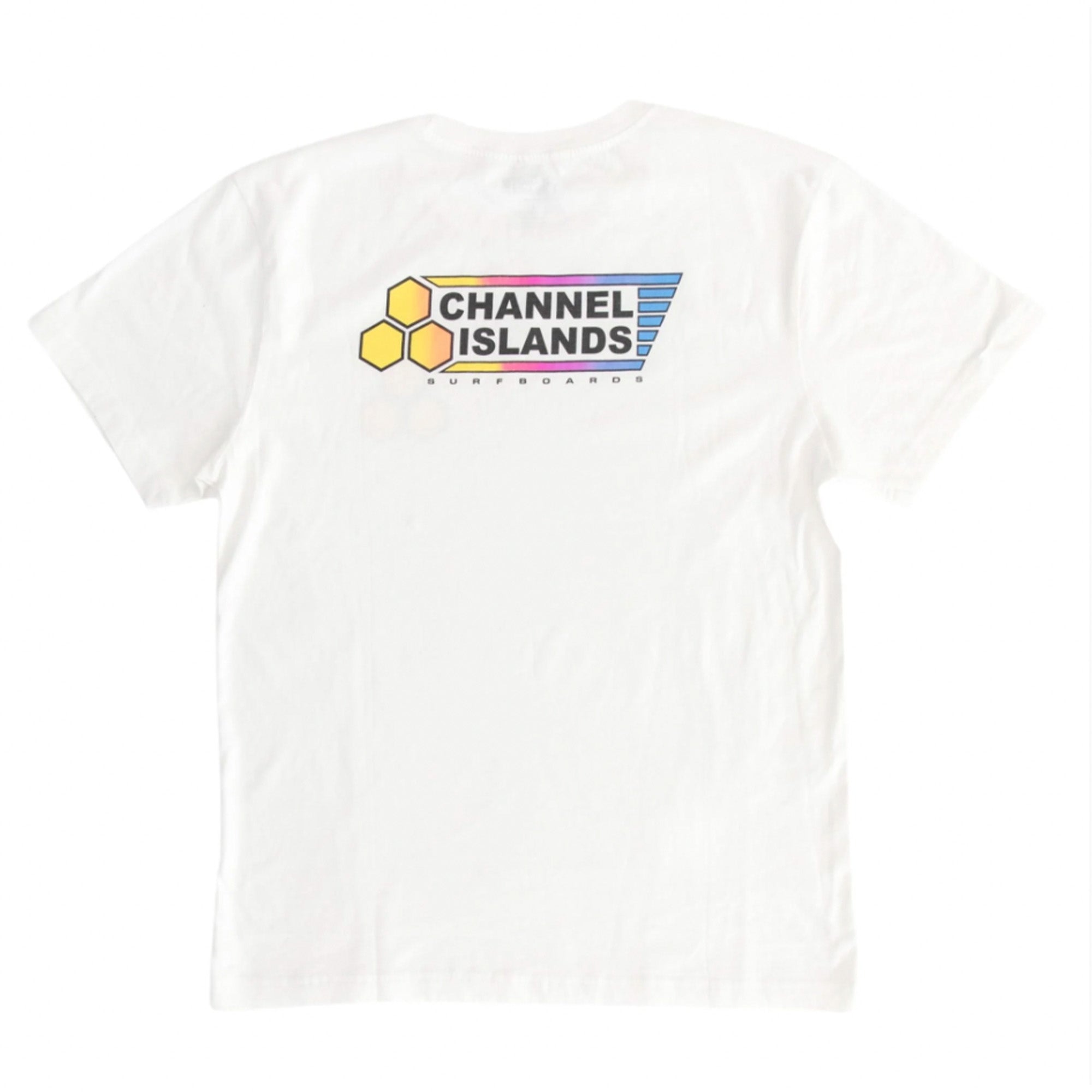 Channel Islands Fade Flag Men's Short Sleeve T-Shirt - Comfortable Cotton Crew Neck Tee for Summer Casual Wear - White