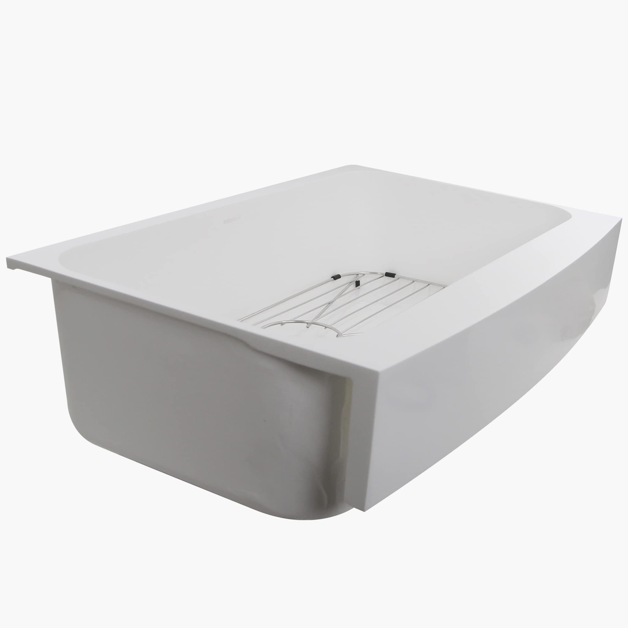 Glacierstone Single Bowl Kitchen Sink with EZApron Retrofit - Nantucket Style Farmhouse Sink for Modern & Vintage Kitchens | Perfect for Renovations, Small Spaces & Coastal Homes