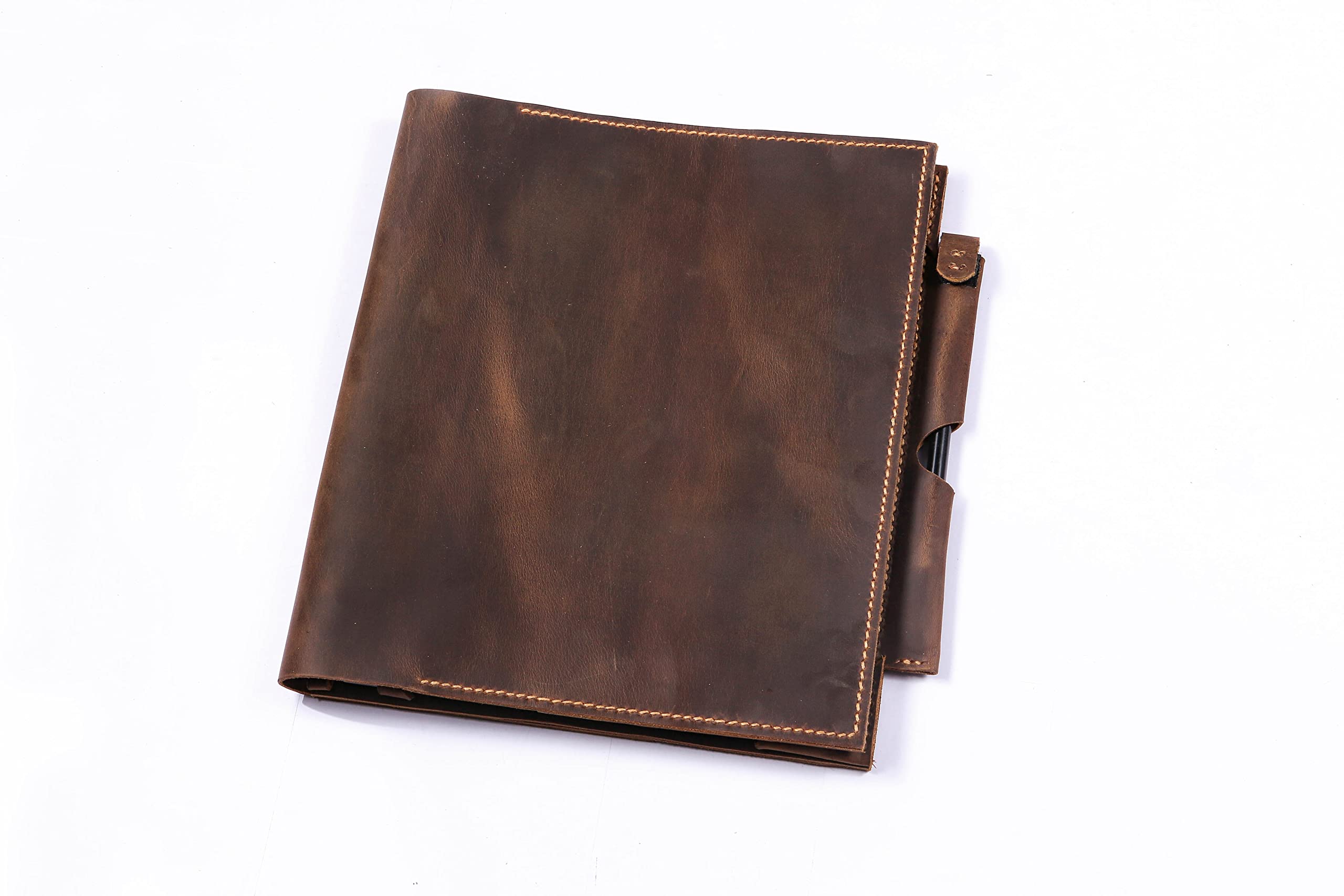 Premium Genuine Leather Case with Pen Holder for reMarkable 2 Tablet - Distressed Folio Organizer Cover | Perfect for Business Meetings, Note-Taking & Digital Planning