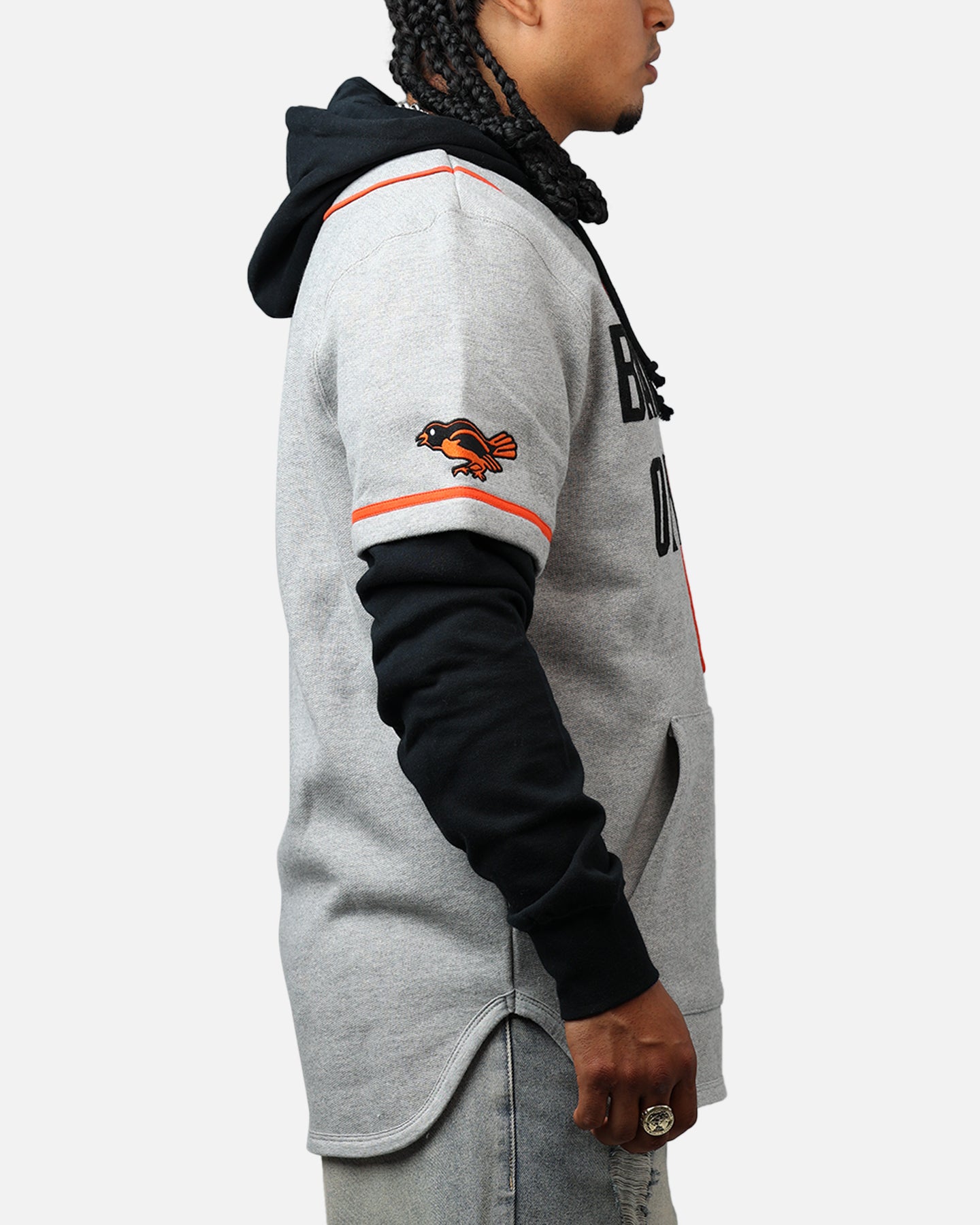 47 Brand Baltimore Orioles Game Hoodie - Grey/Black - Official MLB Licensed Pullover for Men & Women - Perfect for Baseball Games, Tailgating & Casual Wear