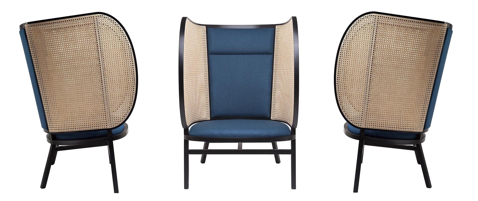 GTV Hideout Bentwood Lounge Chair - Modern Wooden Accent Chair for Living Room, Bedroom, or Office - Perfect for Relaxing, Reading, and Home Decor
