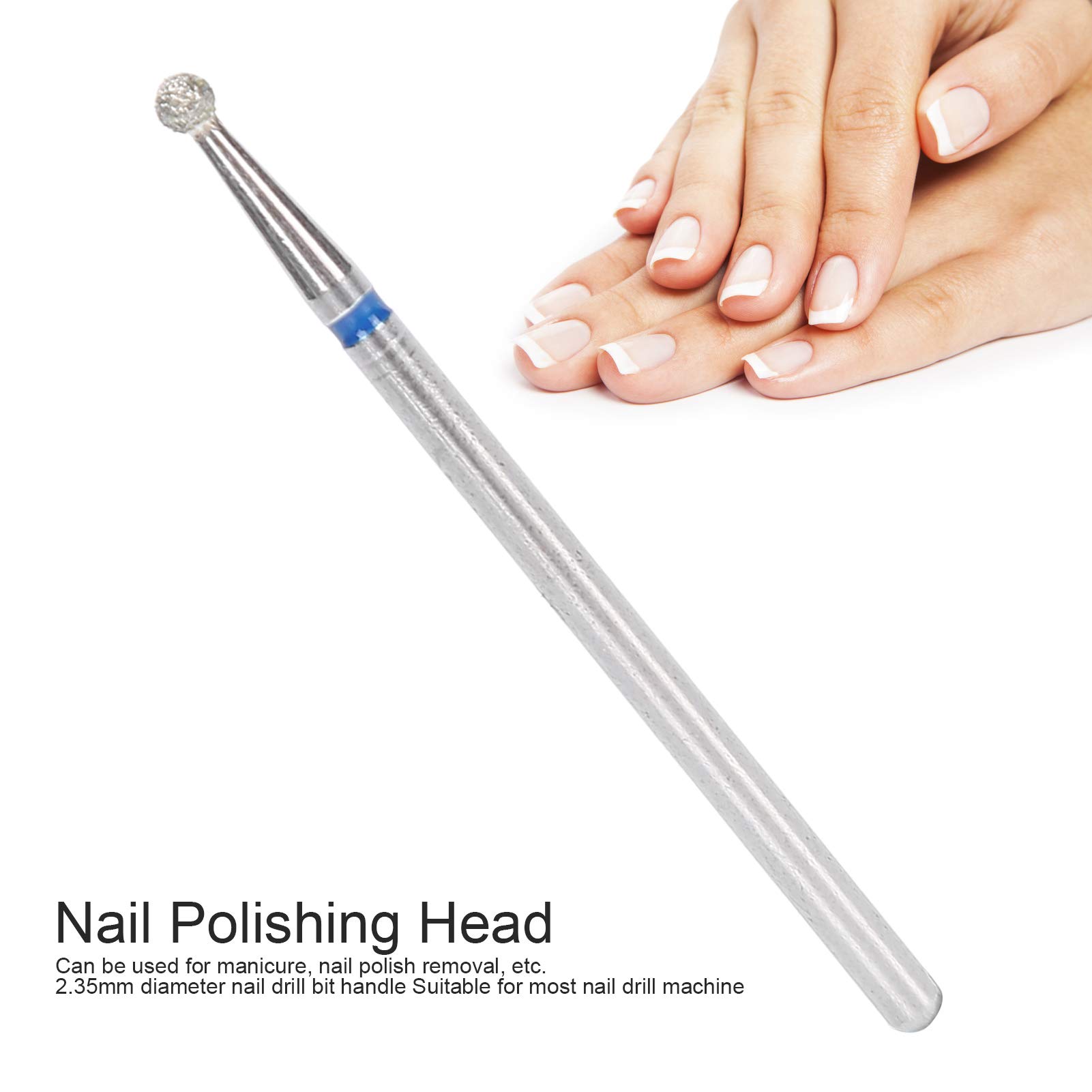 2-Pack Rotatable Nail Drill Bits Set - Multi-Functional, Wear-Resistant 2.3mm Polishing Heads for Nail Polish Removal & Manicure | Perfect for Nail Salons & Home Use