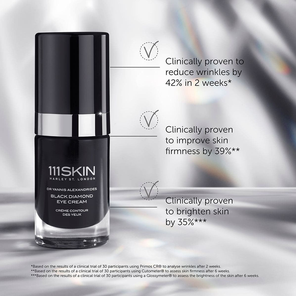 Black Diamond Eye Cream - Anti-Aging & Dark Circle Treatment - 15ml / 0.5 fl oz - Luxurious Under Eye Care for Wrinkles & Puffiness - Perfect for Night & Day Use