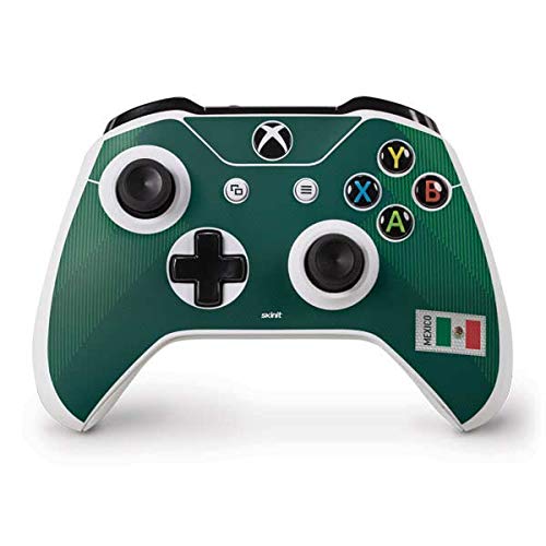 Skinit Decal Gaming Skin for Xbox One S Controller - Mexico Soccer Flag Design | Custom Protective Cover for Enhanced Grip & Style | Perfect for Gamers & Sports Fans