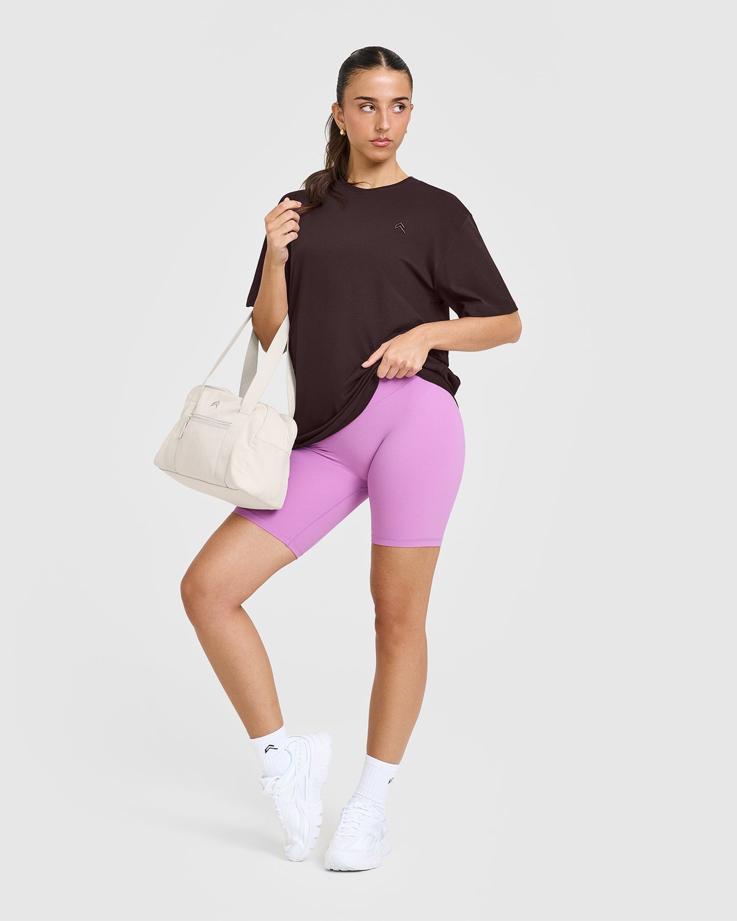 Classic Oversized Lightweight T-Shirt for Women | Soft Comfortable Casual Tee in Plum Brown | Perfect for Everyday Wear, Lounging & Street Style Outfits