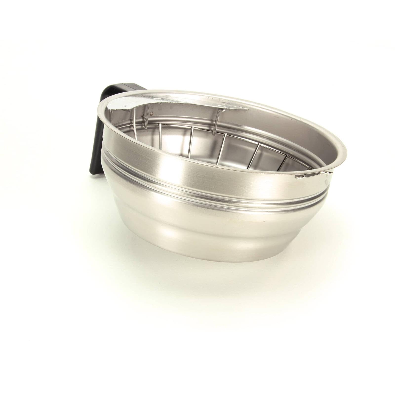Bunn 20216.0000 Commercial Coffee Brewer Funnel Assembly with Stainless Steel & Black Handle - Durable Silver Coffee Dispenser Accessory for Restaurants, Cafes and Offices