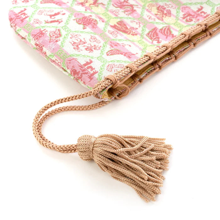 Nishijin Woven Small Drawstring Bag - Jesus Christ Nativity Scene - Handmade in Kyoto Japan - Traditional Japanese Craft Purse for Gifts, Collectibles & Religious Occasions