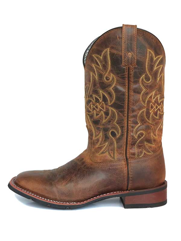 Laredo 5602 Women's Anita Square Toe Western Boots - Distressed Tan Cowgirl Boots for Country Dancing & Rodeo Events