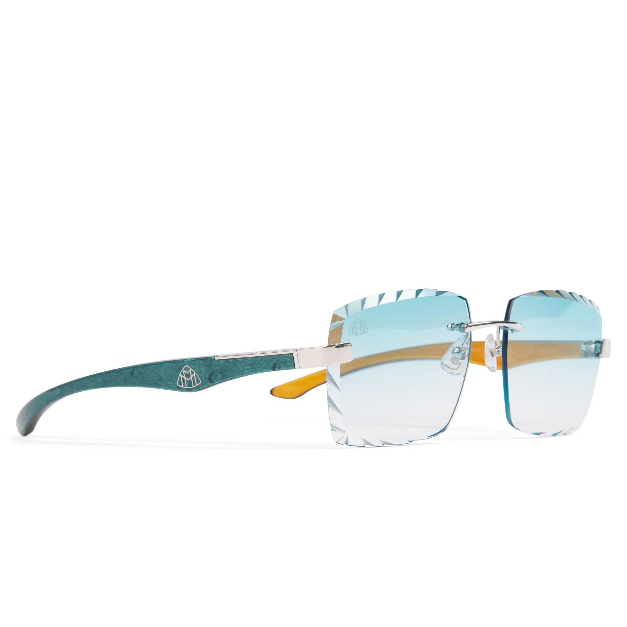 Maybach Eyewear The Artist III P WCW Z25 Tiffany Blue Diamond Cut Sunglasses - Luxury Custom Sunglasses for Men & Women - Perfect for Beach, Driving & Fashion Outfits