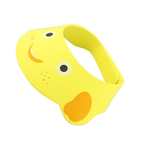 Futaba Baby Shower Bath Protect Soft Cap - Yellow Waterproof Infant Bathing Hat for Newborn Toddler | Perfect for Bath Time, Swimming & Hair Washing Protection