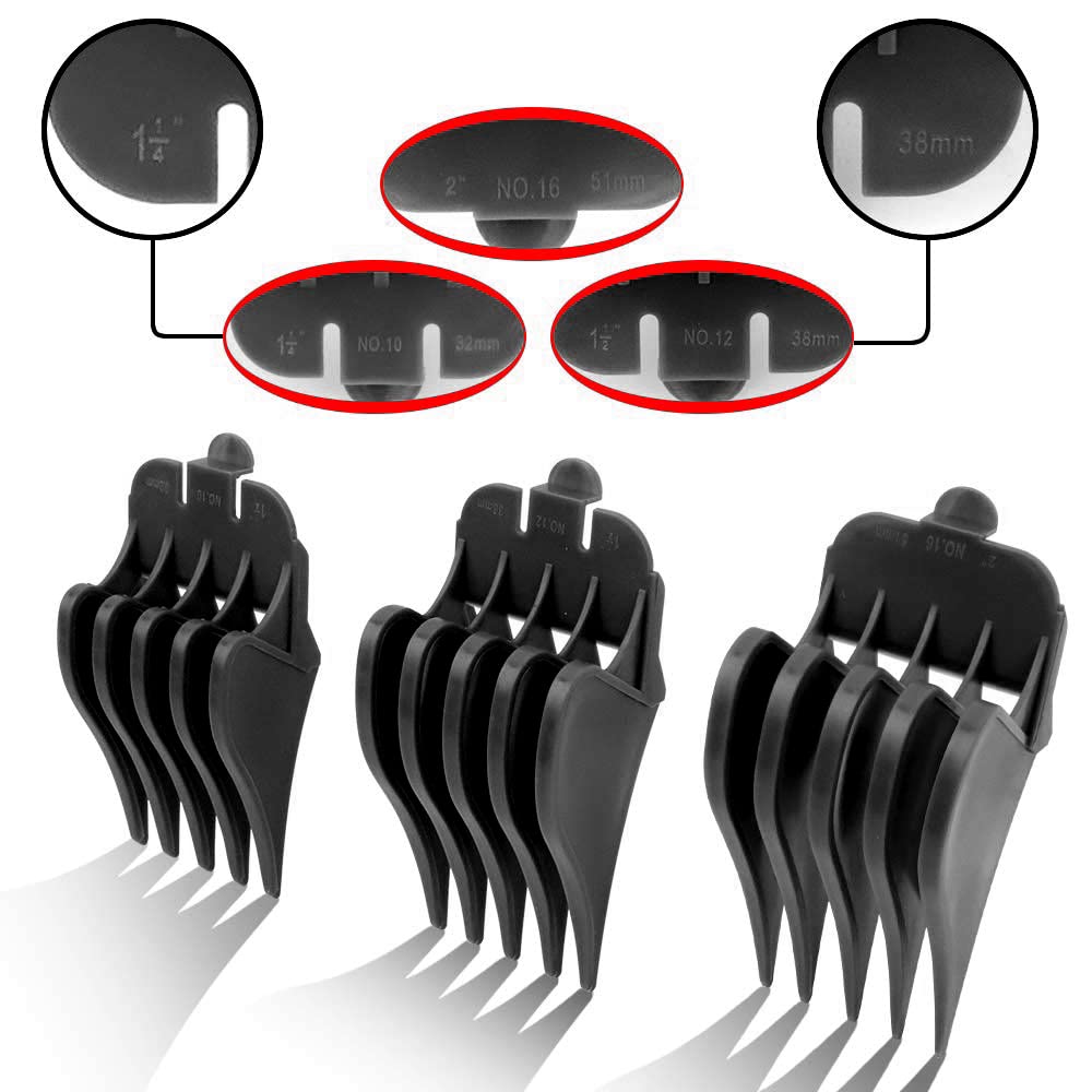 CR8GR8 Professional Hair Clipper Combs & Guards Set (1/4