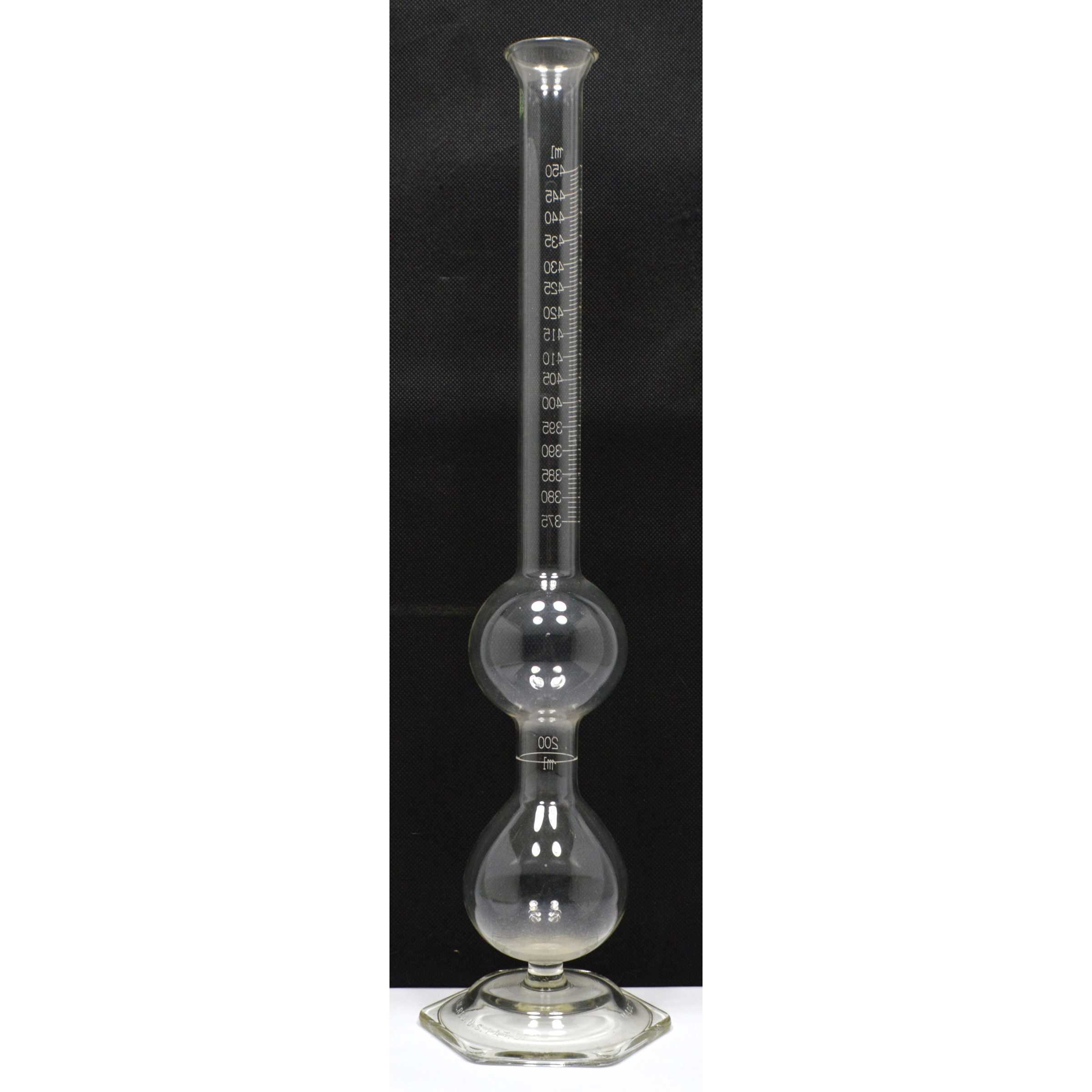 PYREX 450ml Graduated Chemistry Lab Glass Cylinder with 2 Unique Bulbs - Rare Scientific Measuring Equipment for Laboratories & Educational Experiments