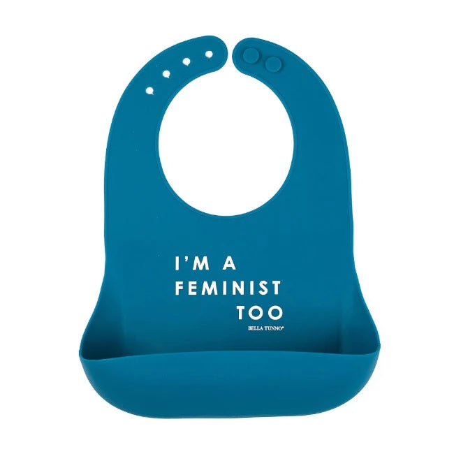 Bella Tunno Silicone Wonder Bib - Feminist Baby Bib for Mess-Free Feeding | Durable, Easy Clean, BPA-Free | Perfect for Toddlers, Infants & Mealtime Fun