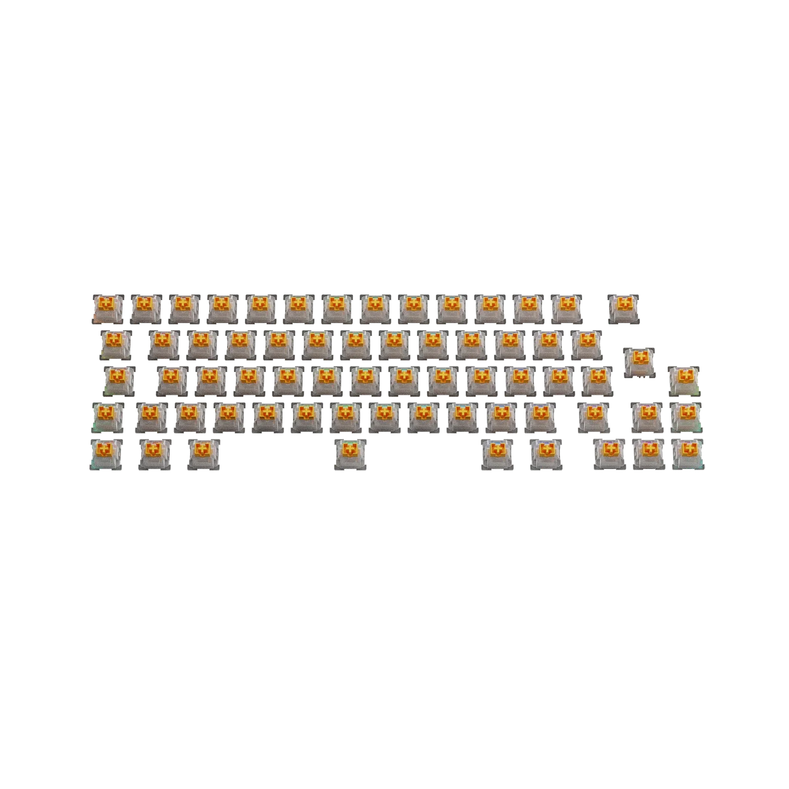 Glorious Panda Silent Mechanical Keyboard Switches - 65g Actuation Force, ISO Layout - Perfect for Gaming, Typing & Office Work