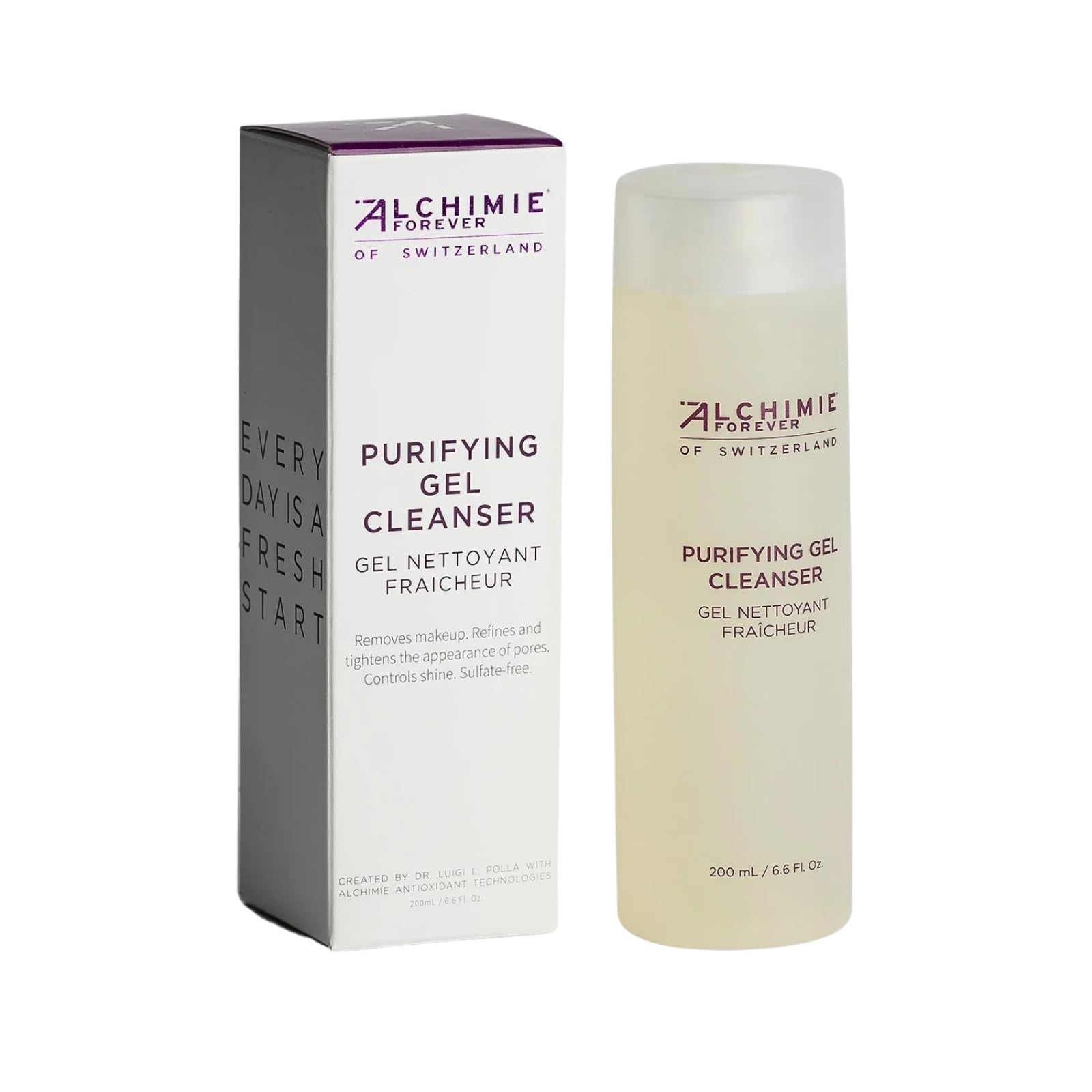 Alchimie Forever Purifying Gel Cleanser - Antioxidant-Rich Facial Wash with Anti-Aging Benefits | Natural Ingredients for Clean, Radiant & Healthy Skin | 6.6oz | Ideal for Daily Skincare Routine & Sensitive Skin Care