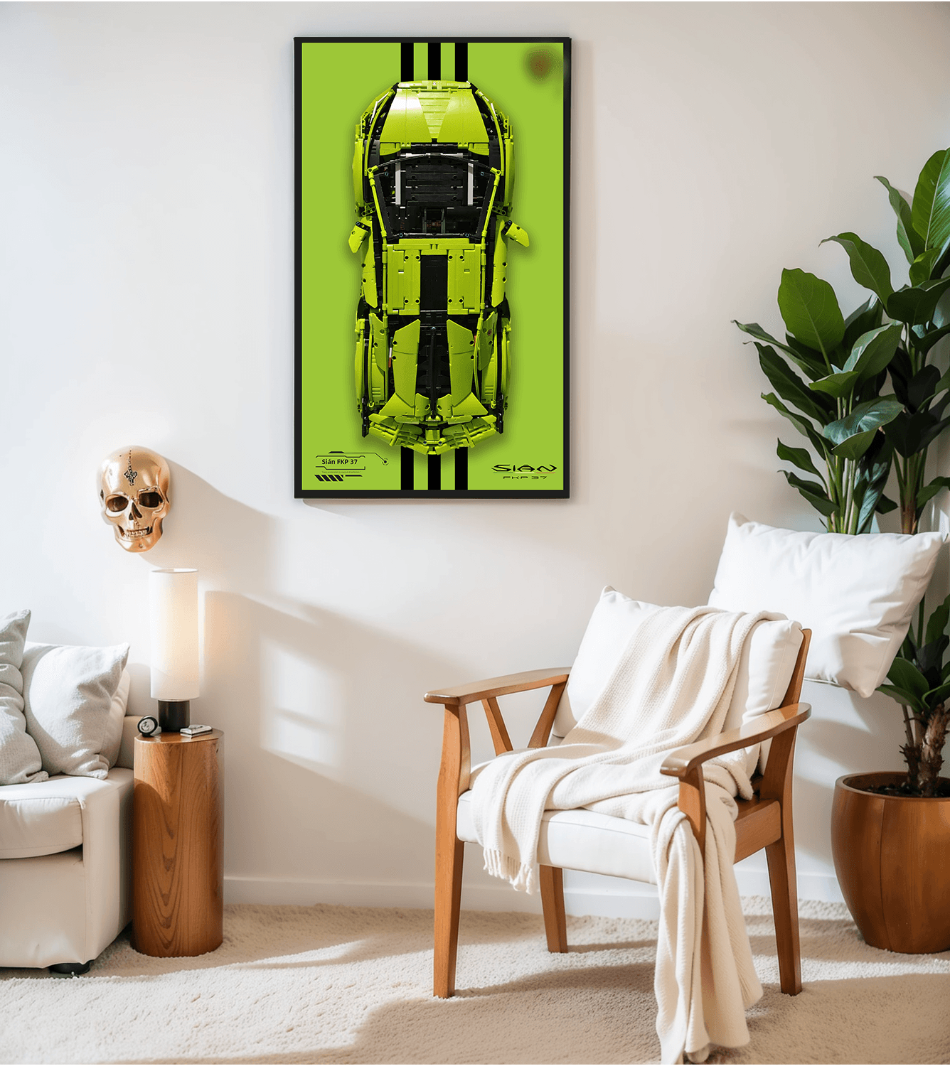 LEGO Technic Super Car Wall Display Frame - Showcase Your Model Car Collection | Perfect for Home, Office & LEGO Enthusiast Decor