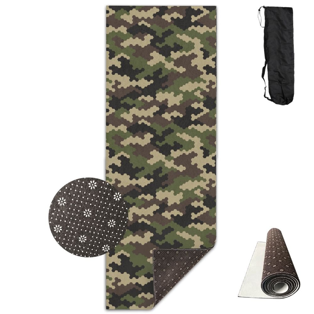 Premium Camouflage Yoga Mat - Non-Slip, Eco-Friendly Exercise Mat for Yoga, Pilates, Gym & Outdoor Workouts - Perfect for Home Fitness, Studio Classes & Camping