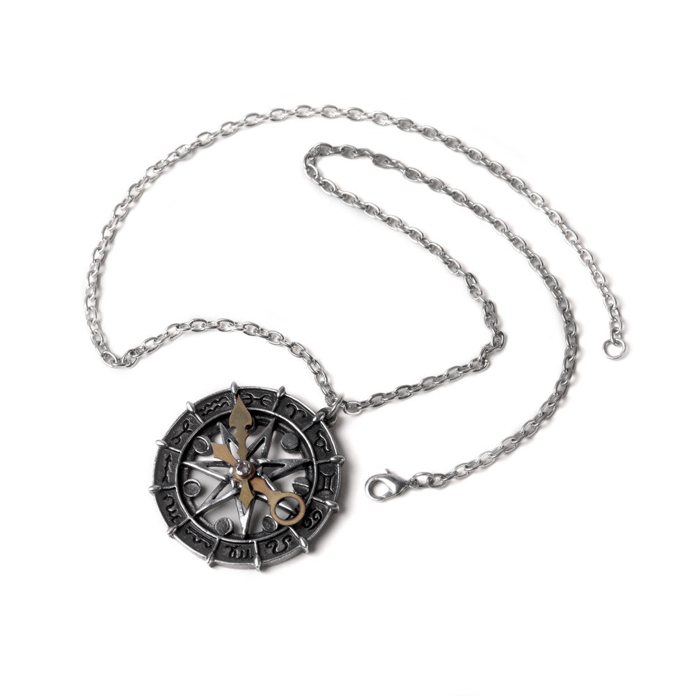 Astro Runic Compass Pendant Necklace - Norse Viking Jewelry for Men & Women - Perfect for Outdoor Adventures, Travel & Spiritual Guidance