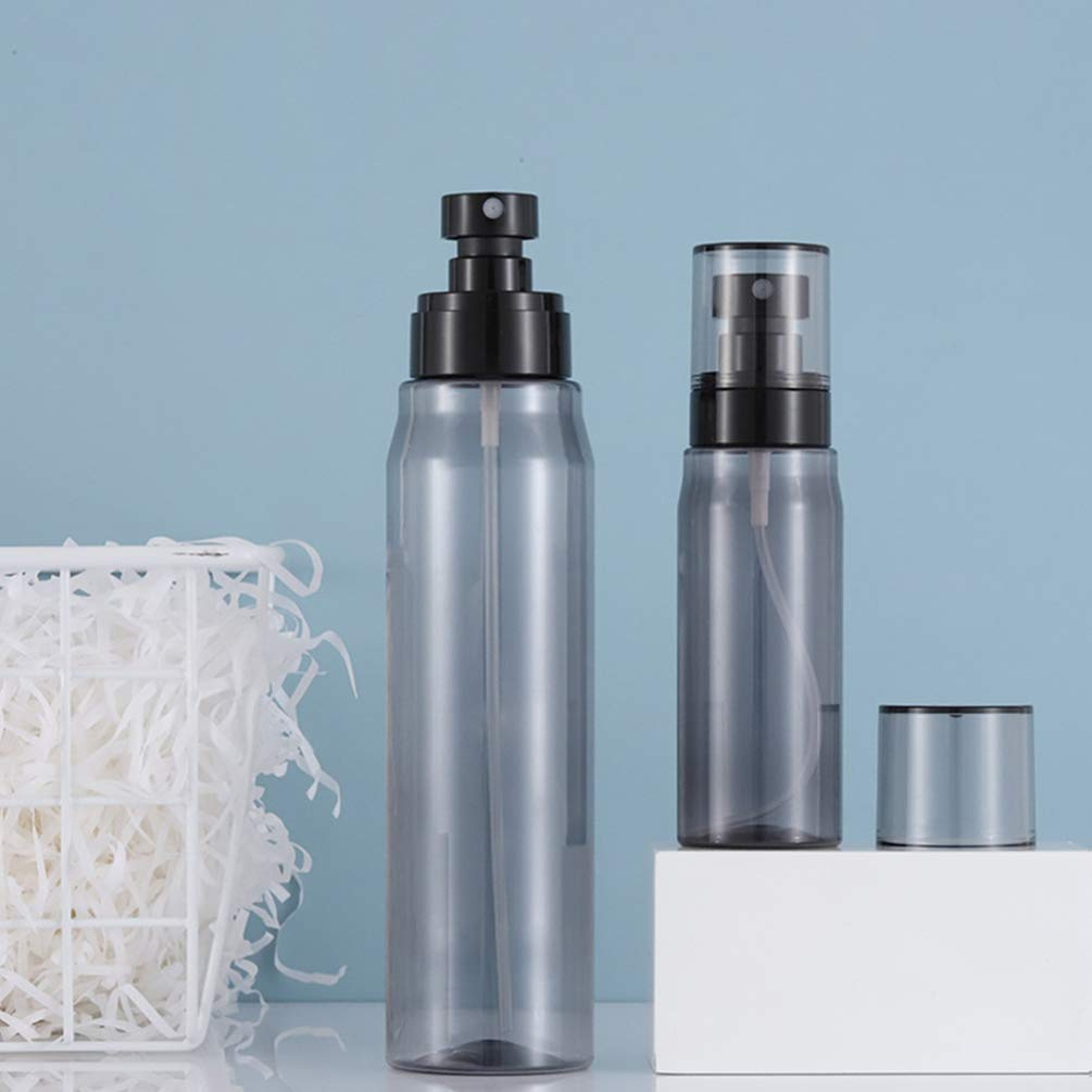 ARTIBETTER 5-Pack 250ml Fine Mist Spray Bottles - Refillable Travel Size Empty Cosmetic Sprayer for Makeup, Hair Care, Skincare & Essential Oils - Clear Black Bottles with Adjustable Nozzle for Women's Beauty Products