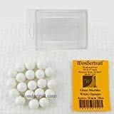 Premium 16mm White Opaque Glass Marbles - Pack of 20 for DIY Crafts, Home Decor & Kids Games - WONGM106