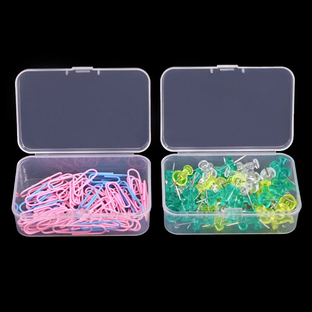 10-Piece Small Clear Plastic Storage Box Set - Mini Rectangle Bead Organizer Containers for Jewelry, Earplugs, Crafts & Nail Art Accessories - Perfect for Travel, Home Organization & DIY Projects