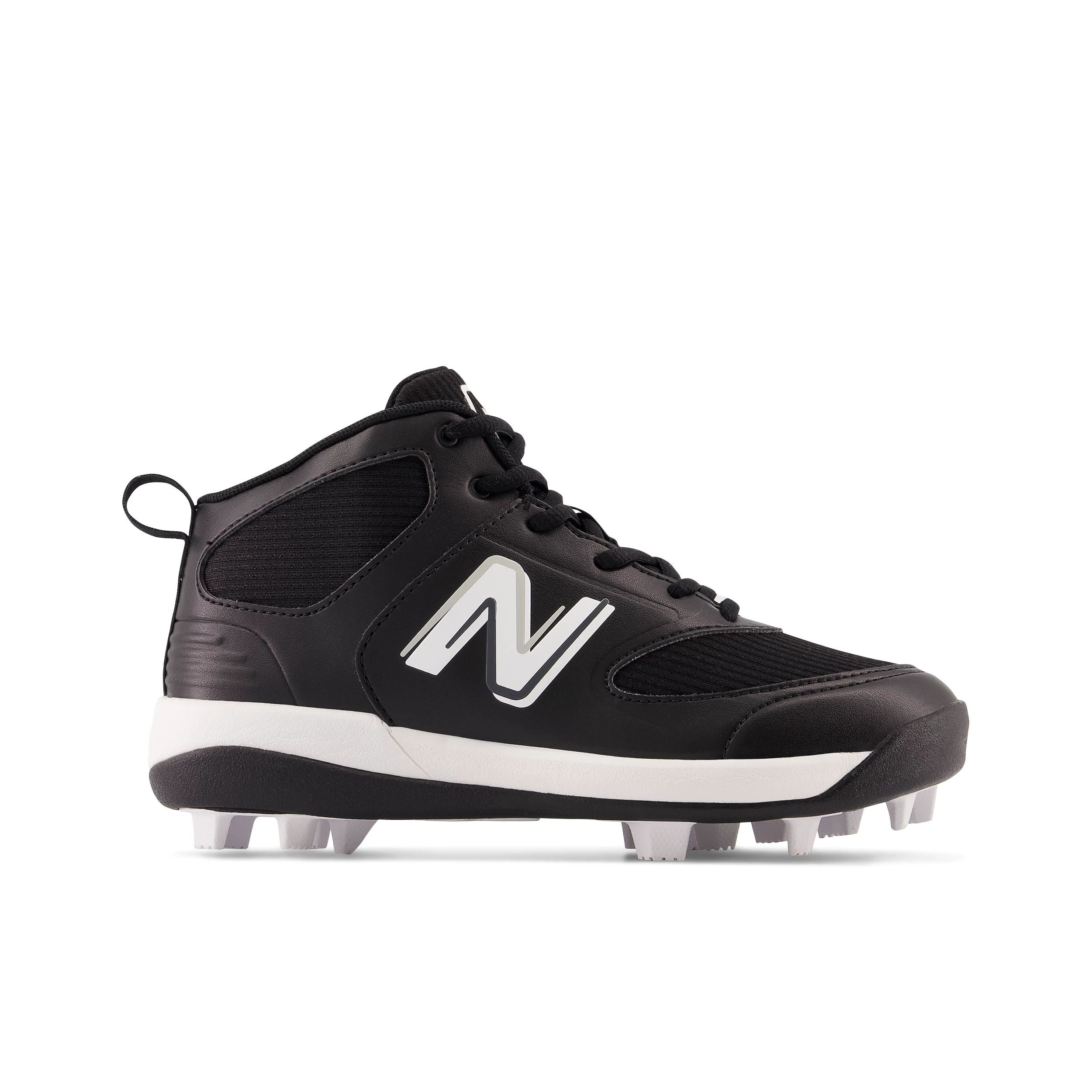 New Balance 3000v6 Black/White Youth Soccer Cleats - Lightweight Molded Cleats for Boys & Girls - Perfect for Turf & Grass Fields