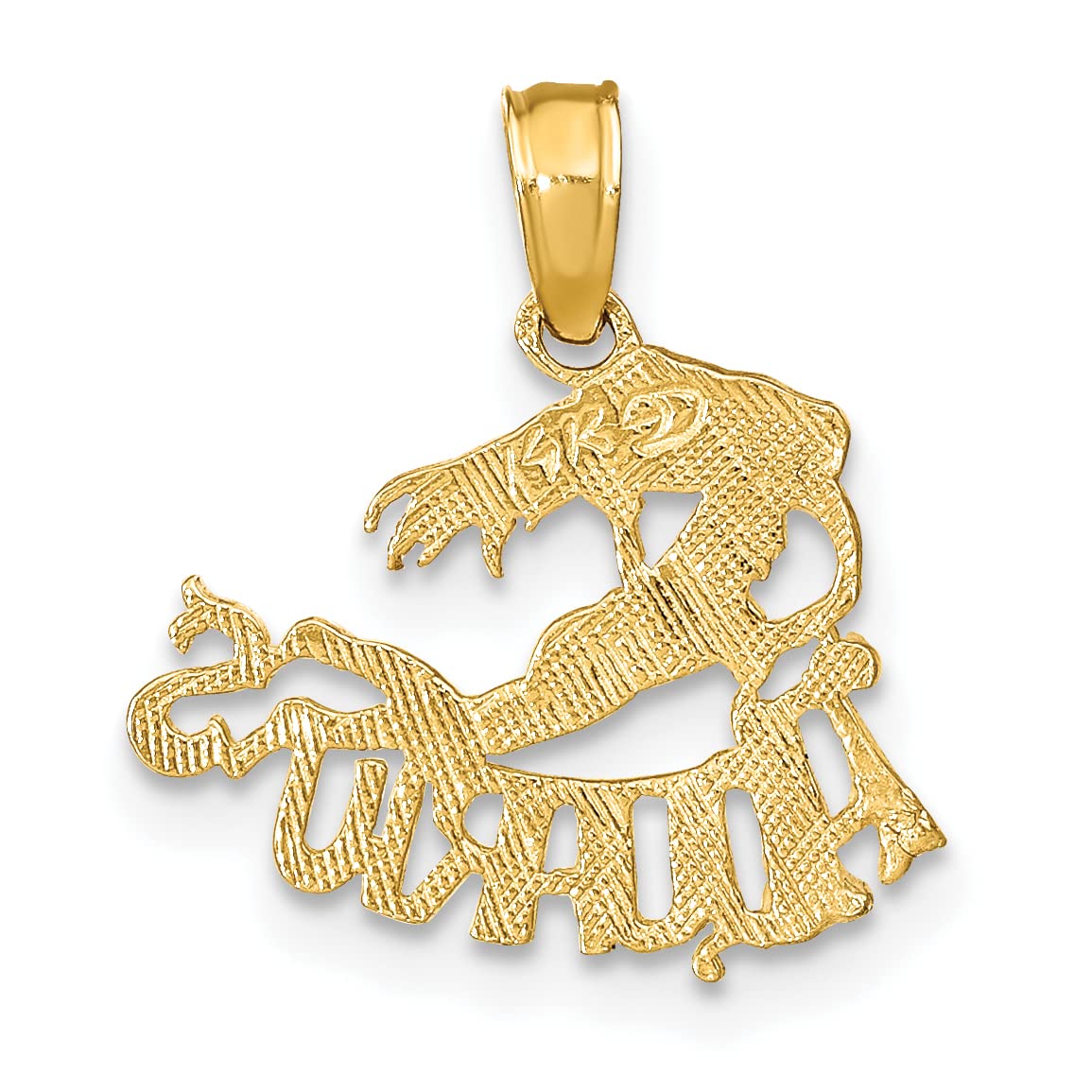 14k Yellow Gold Aquarius Zodiac Charm Pendant - Personalized Engraved Block Letter Necklace for Women, Perfect Gift for Birthday, Anniversary & Astrology Lovers