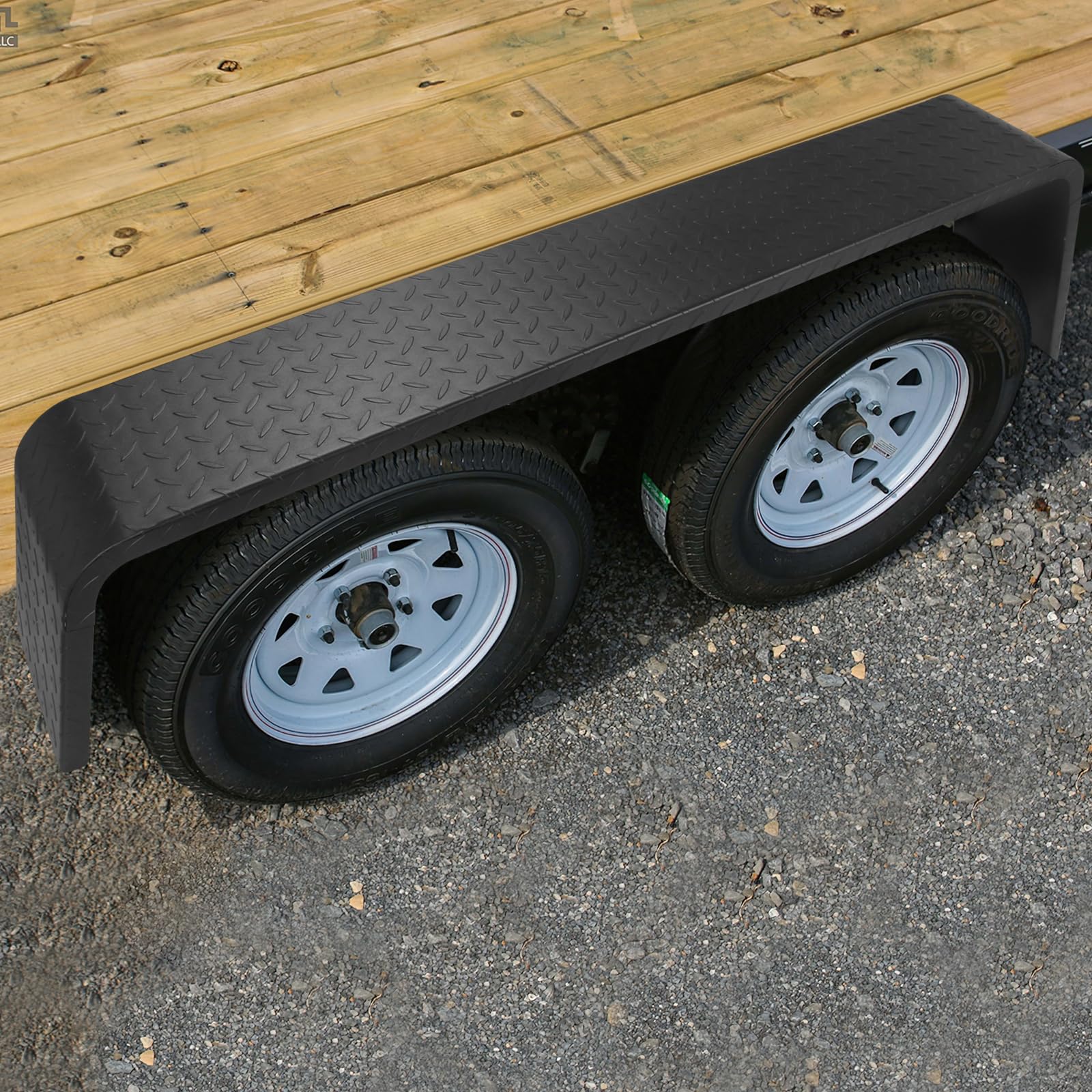 GARVEE 2-Pack Heavy Duty Steel Fender for 13-15 Inch Trailer Wheels - Durable Rust-Proof Protection for Boat, Utility & Cargo Trailers (Perfect for Towing & Off-Road Use)