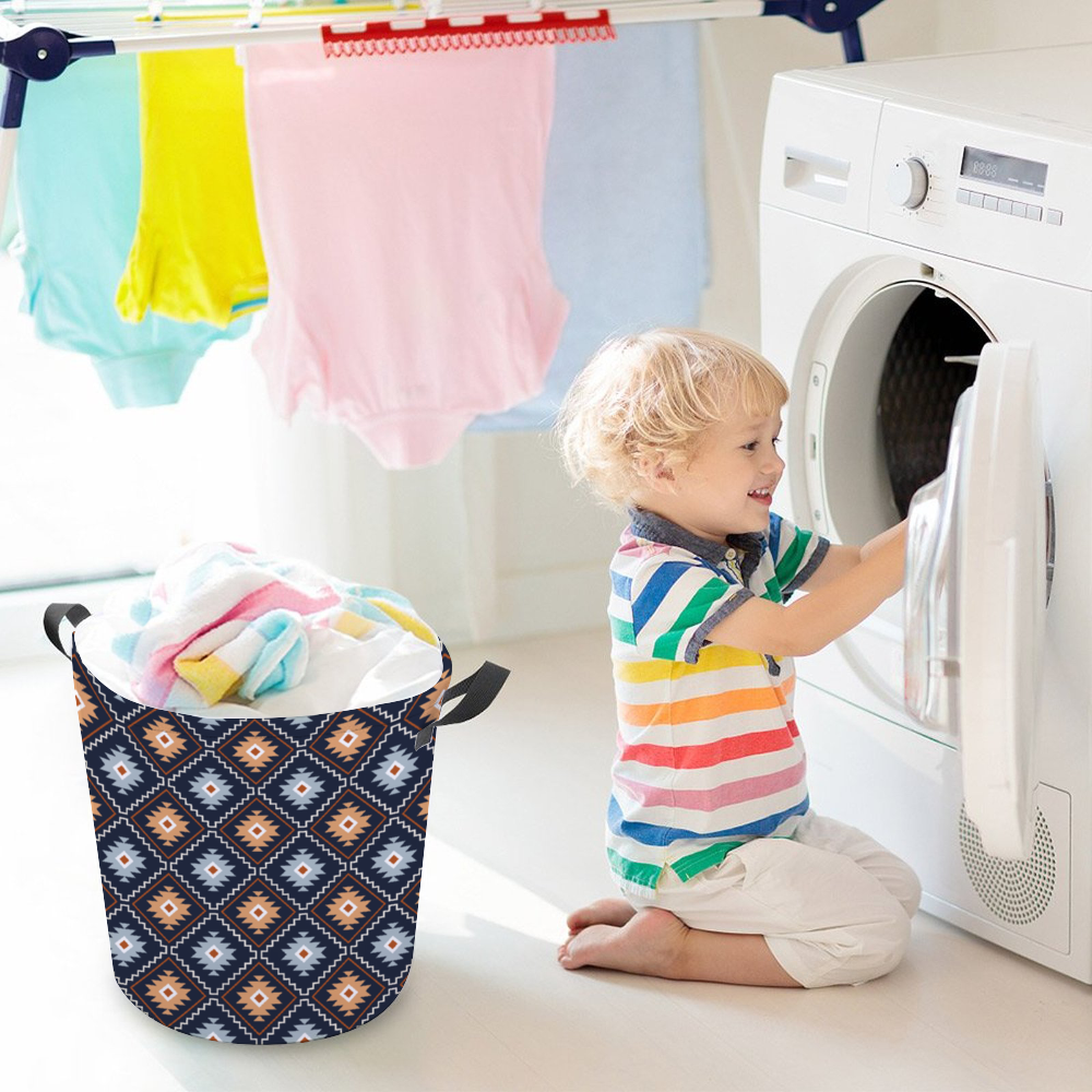 Waterproof Laundry Bag with Southwestern Print - Durable Toy Storage & Travel Organizer for Camping, Beach, and Dorm Use