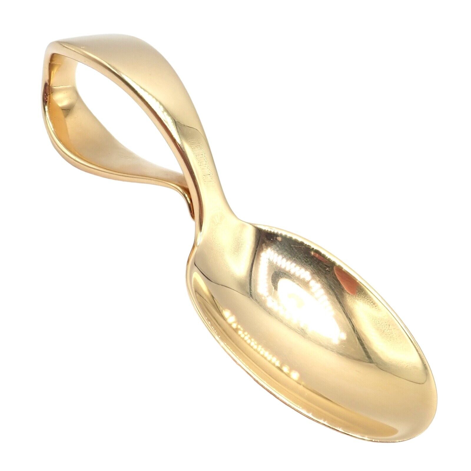 Vintage Tiffany & Co. 18k Yellow Gold Baby Spoon 52.8g - Elegant Estate Jewelry for Christening Gifts & Baby Keepsakes