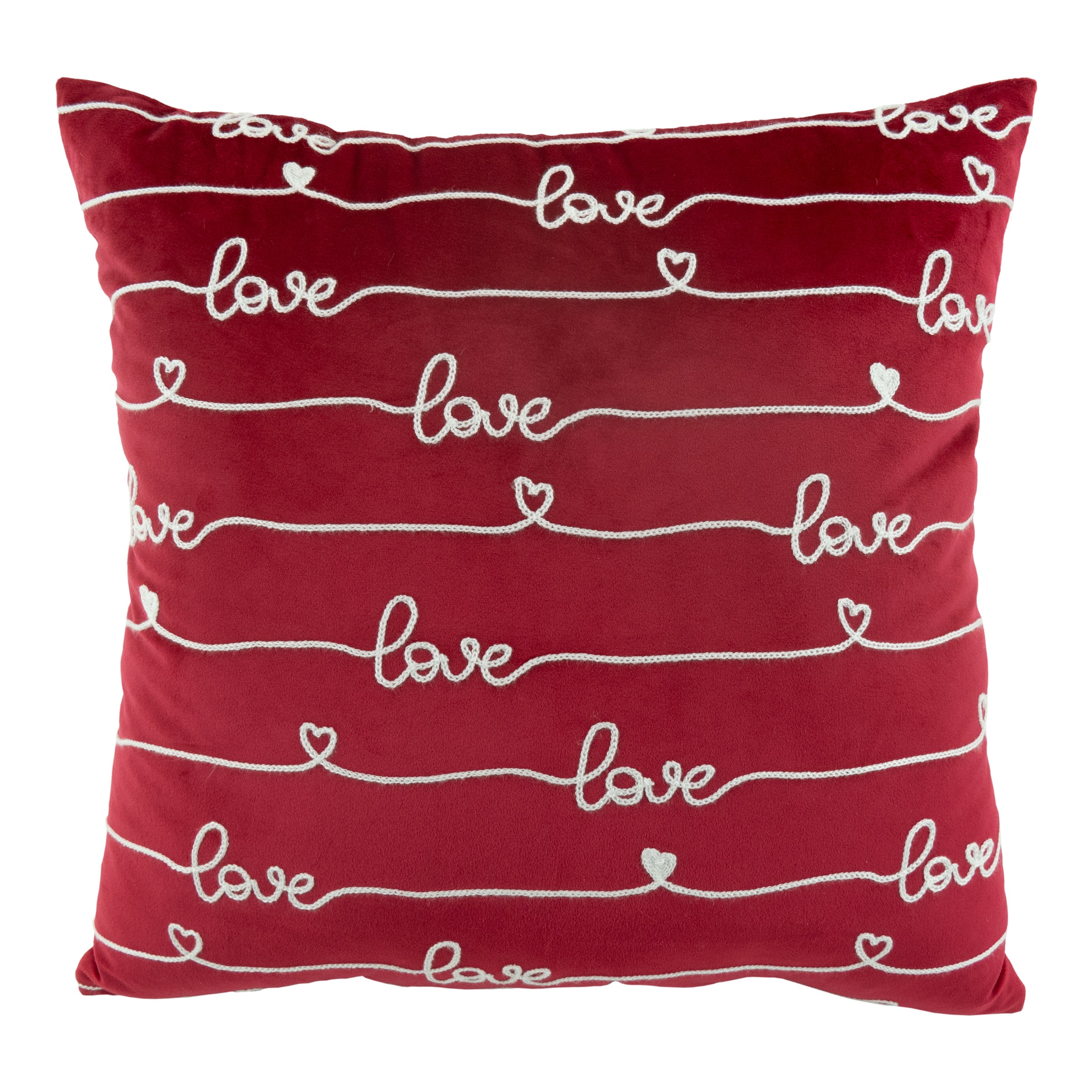 Love Scripted 18x18 Inch Decorative Throw Pillow - Soft Cushion for Sofa, Bed & Home Decor