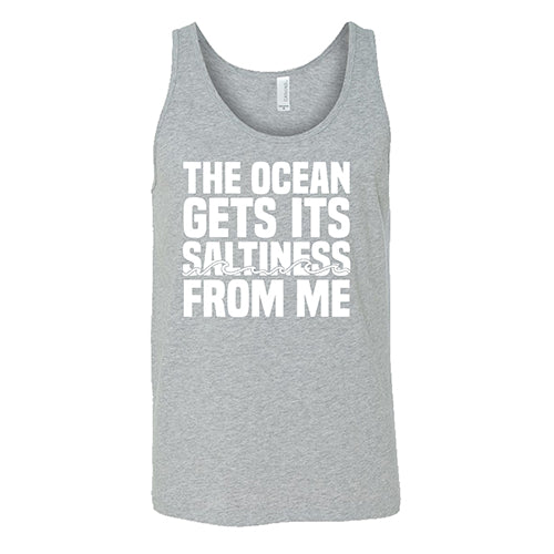 Unisex 'The Ocean Gets Its Saltiness From Me' Graphic Tee - Funny Beach Vacation Shirt for Summer Outings & Coastal Getaways