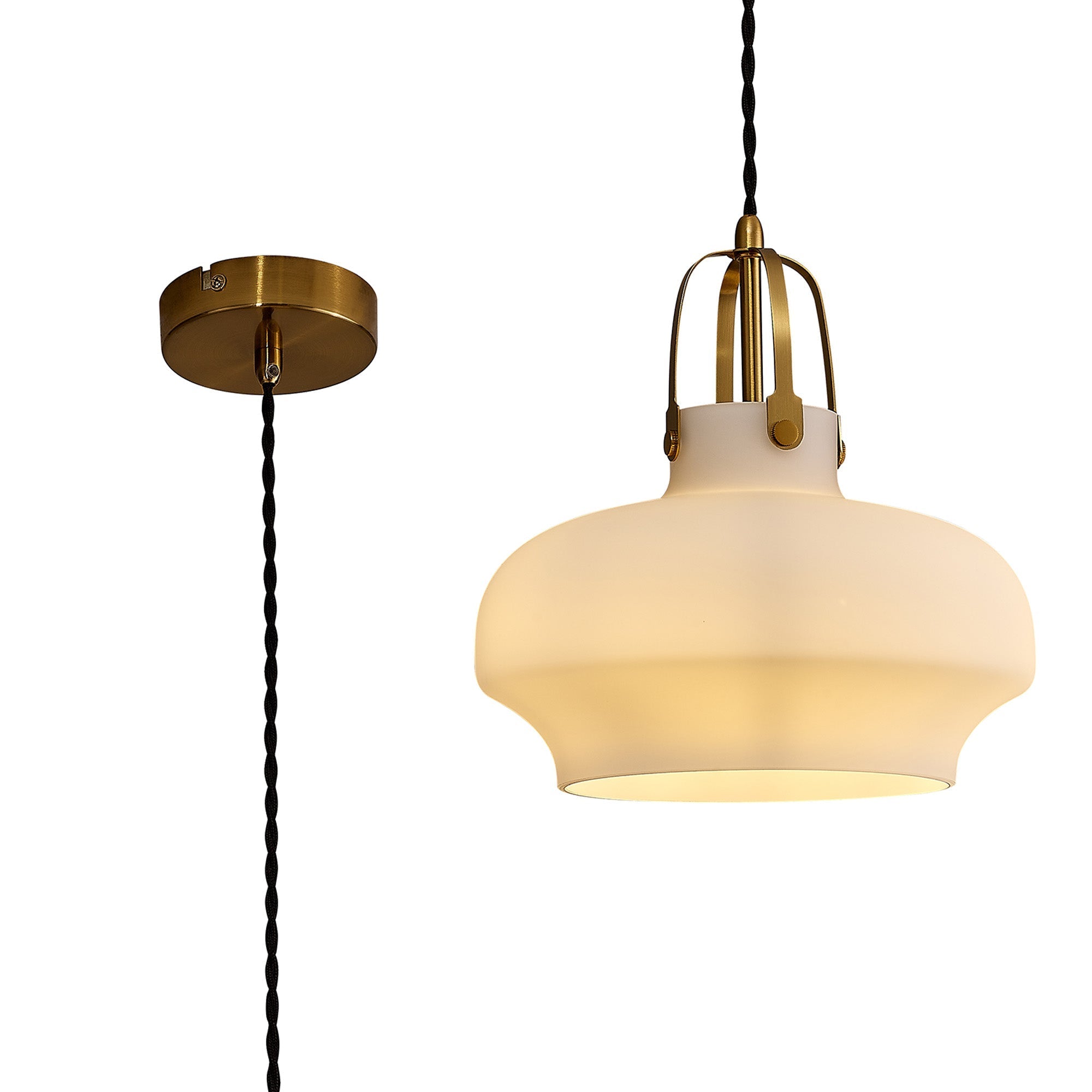 Brody 1 Liter Glass Pendant Light Fixture - Vintage Industrial Style in Multiple Colors (Amber, Clear, Smoke) - Perfect for Kitchen Island, Dining Room, Bar or Restaurant Lighting