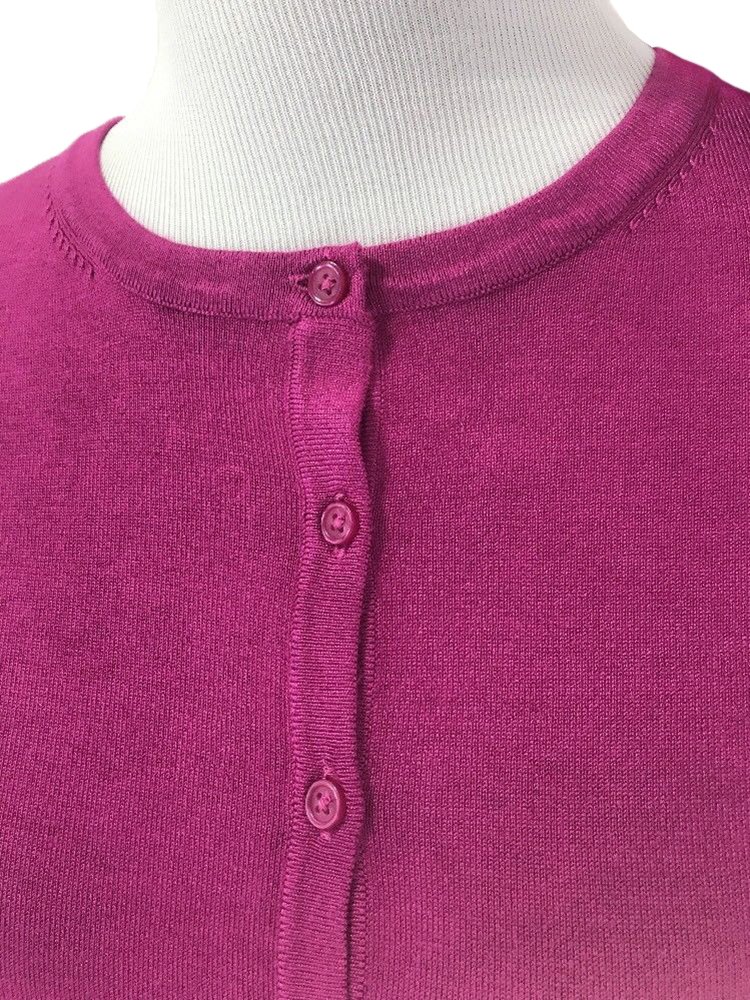 Joan Vass New York Women's Cashmere Cardigan Sweater - Soft & Cozy Knit for Fall & Winter Fashion