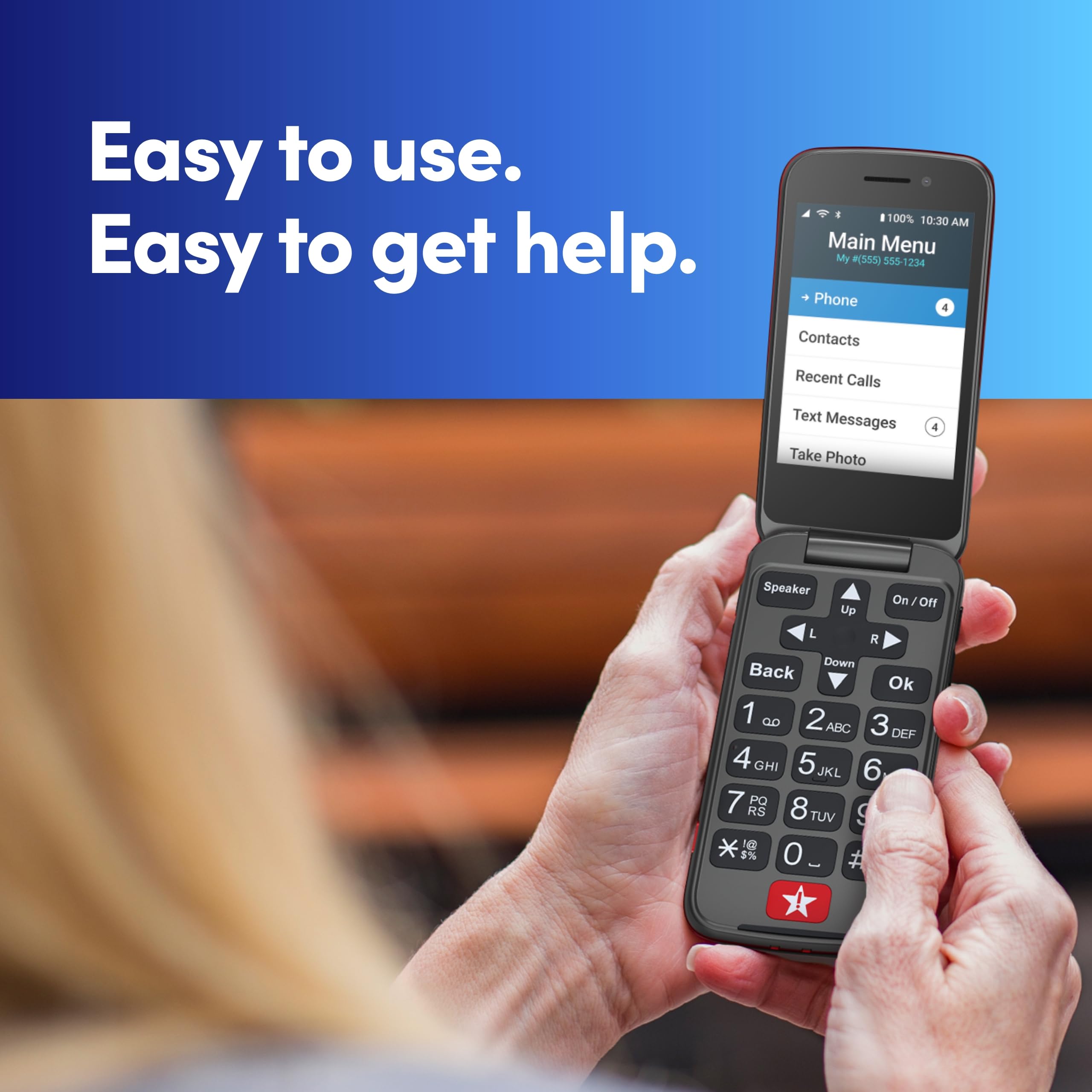 Jitterbug Flip2 Senior Flip Phone - Easy-to-Use Cell Phone for Elderly | Graphite Color | GreatCall Activation Required | Perfect for Emergency Calls & Independent Living