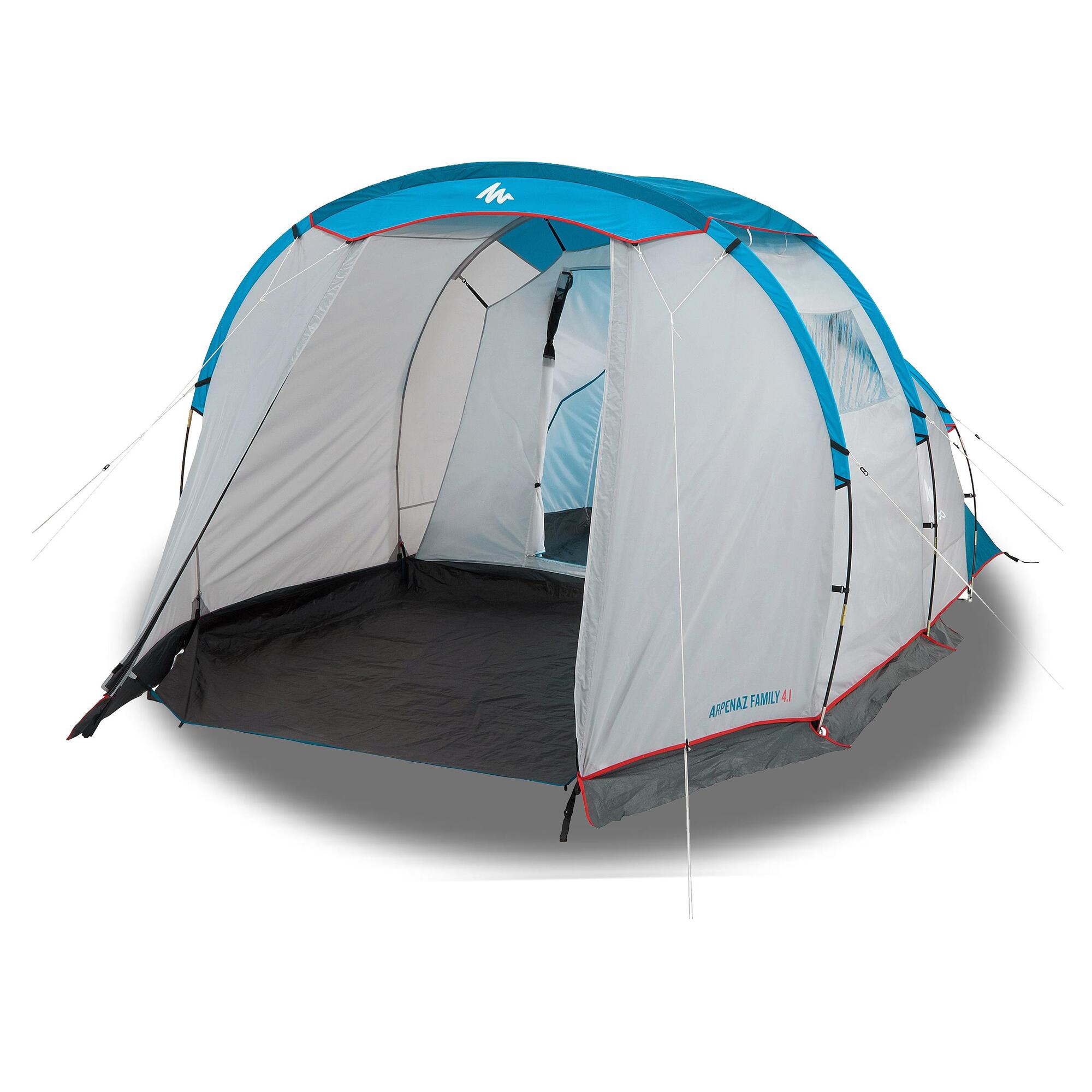 Quechua Arpenaz 4-Person Family Camping Tent - Waterproof & Lightweight for Outdoor Adventures | Perfect for Hiking, Backpacking, and Family Camping Trips