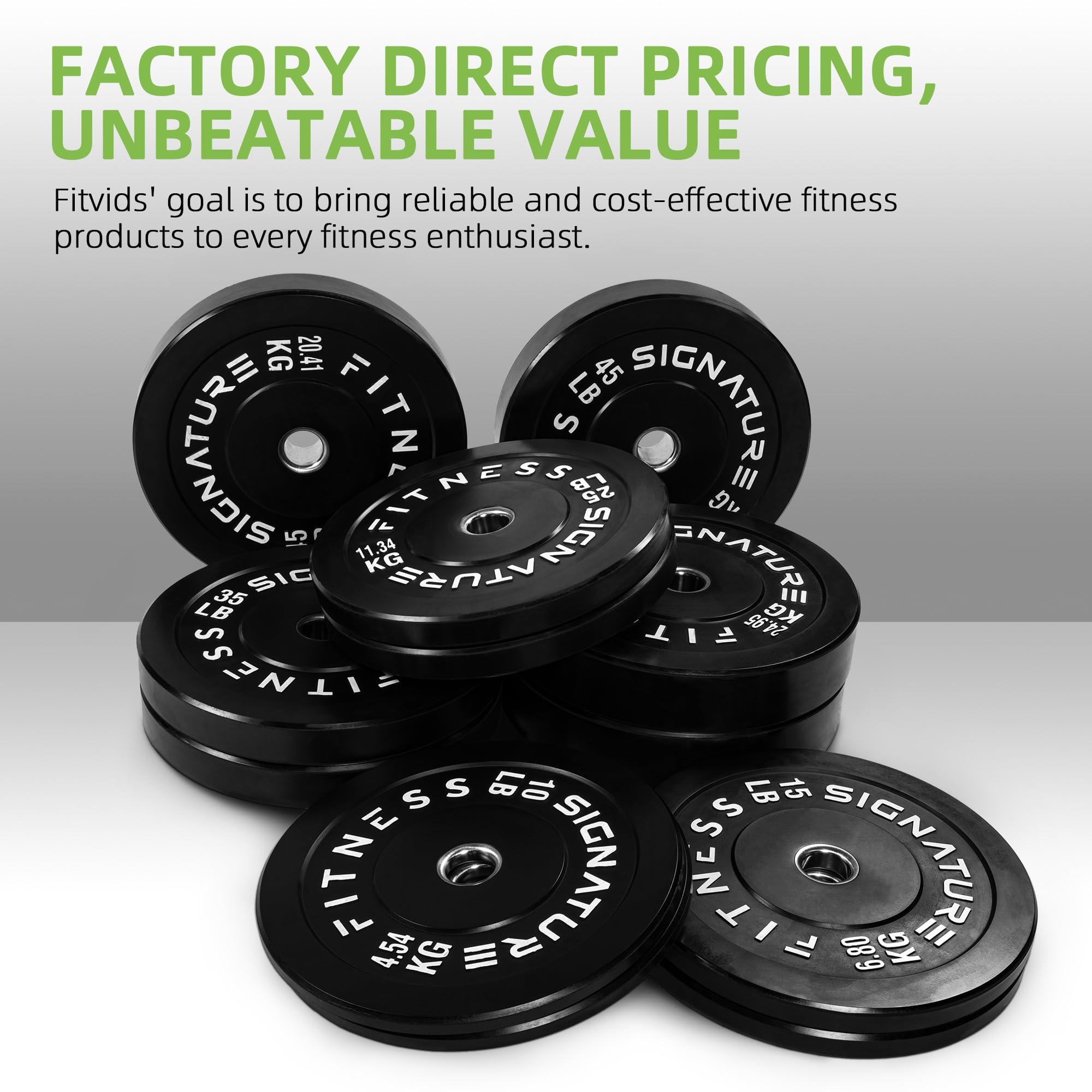 Olympic Bumper Plates 2 Inch - Weight Plates Set for Strength Training, CrossFit & Weightlifting - Pair, Full Set or Combo with 7FT Olympic Barbell - Perfect for Home Gym, Garage Workouts & Professional Training
