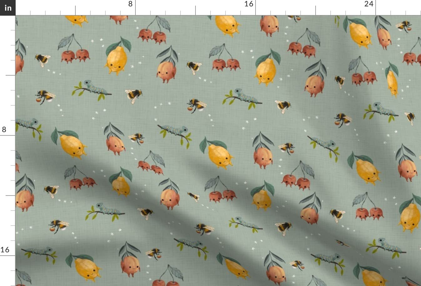 Magic Garden Blue Printed Satin Fabric Fat Quarter - Premium Sewing Material for Apparel, Lining, Fashion, Blankets & Home Decor - Perfect for DIY Crafts, Quilting & Upholstery Projects